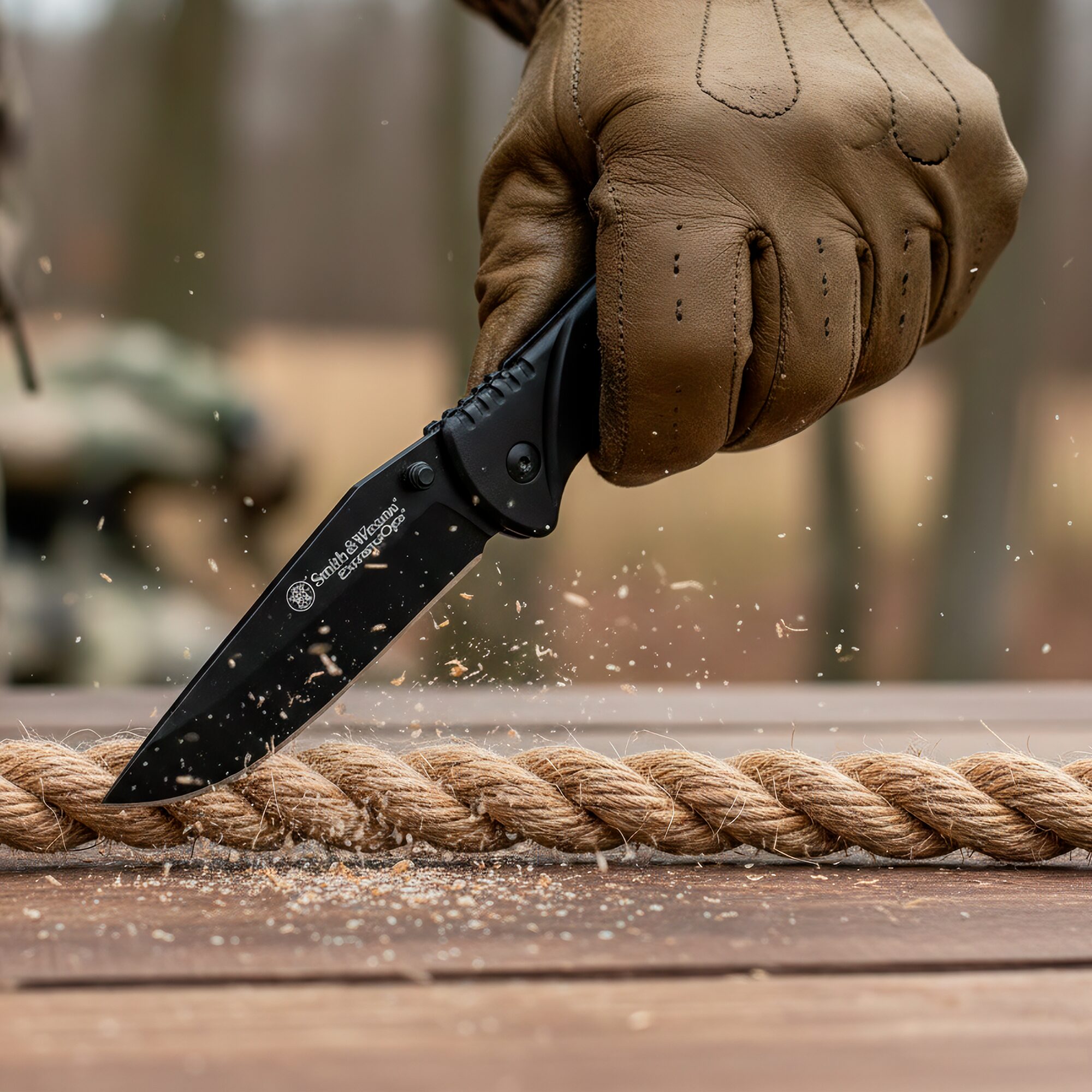 Navaja Smith & Wesson Extreme Ops Linerlock SWA25 de acero inoxidable 7Cr17MoV alto carbono, hoja Drop Point, diseño táctico resistente para uso diario.