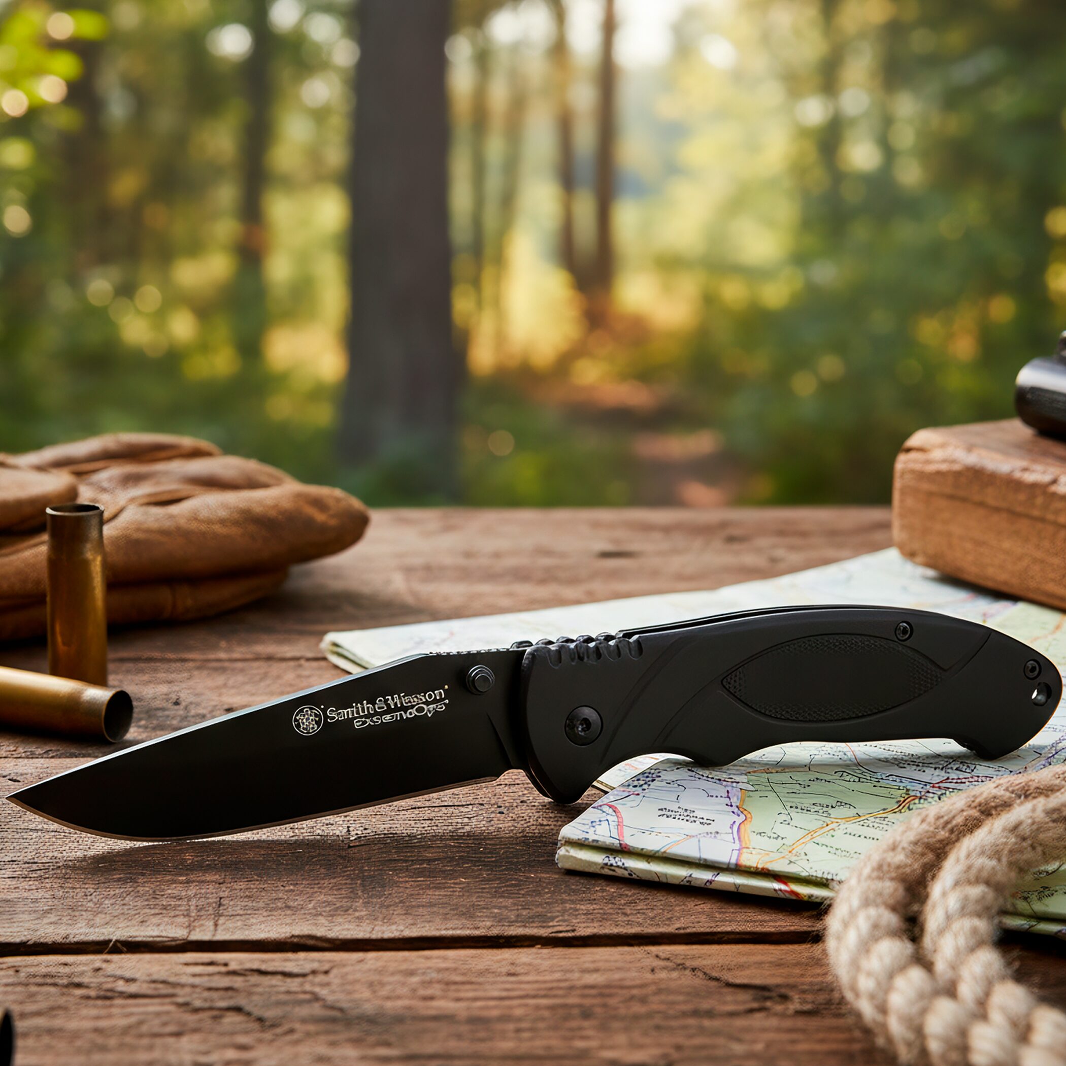 Navaja Smith & Wesson Extreme Ops Linerlock SWA25 de acero inoxidable 7Cr17MoV alto carbono, hoja Drop Point, diseño táctico resistente para uso diario.