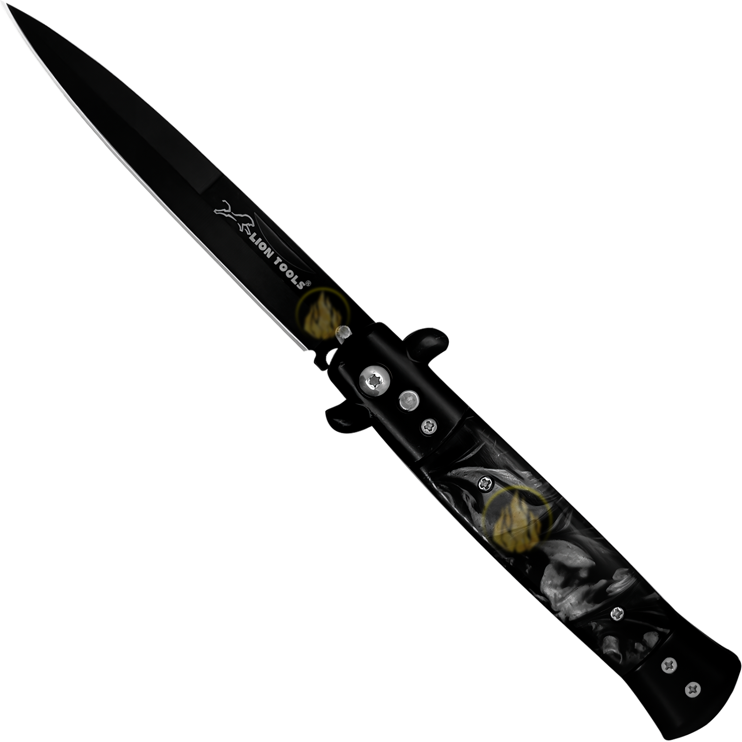 Navaja Stiletto Clásica Automática De Boton Italiana Táctica - Image 3