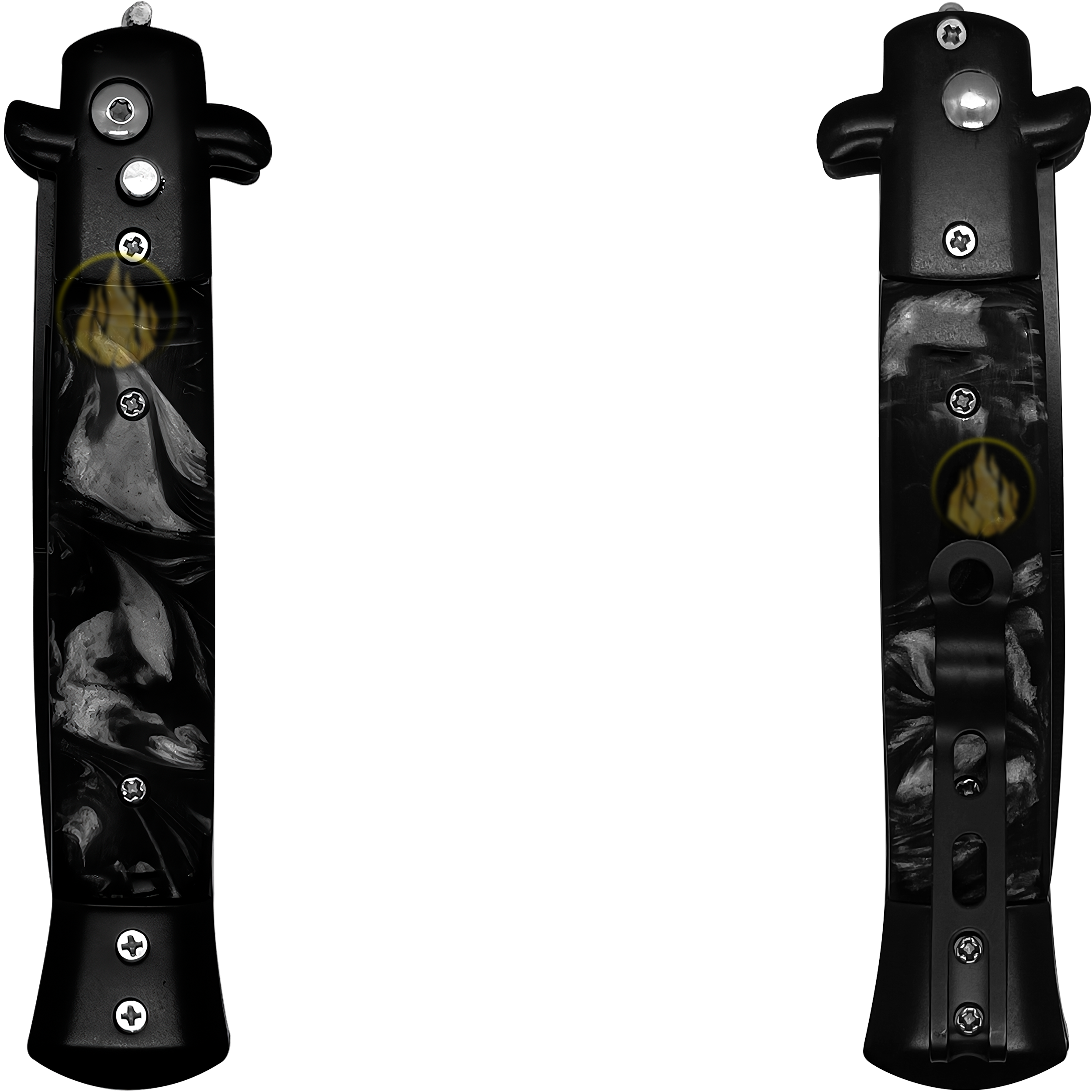 Navaja Stiletto Clásica Automática De Boton Italiana Táctica - Image 5