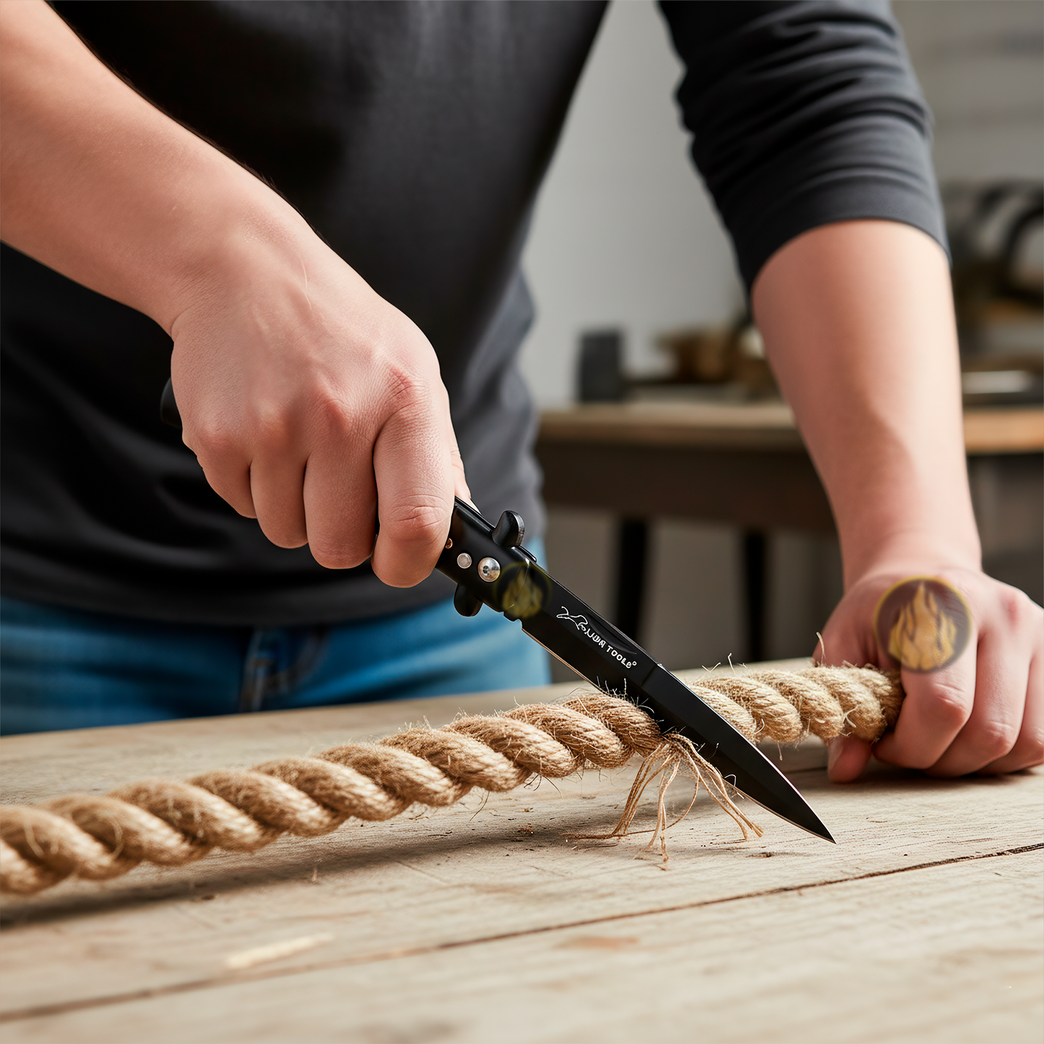 Navaja Stiletto Clásica Automática De Boton Italiana Táctica - Image 10