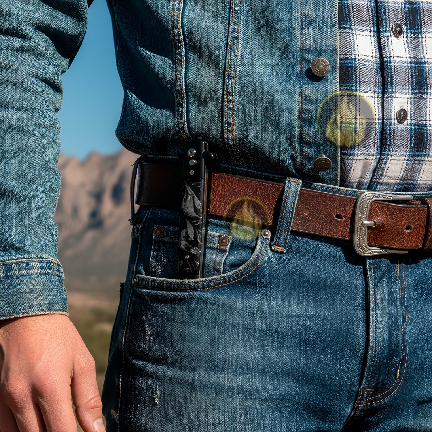 Navaja Stiletto Clásica Automática De Boton Italiana Táctica - Image 8