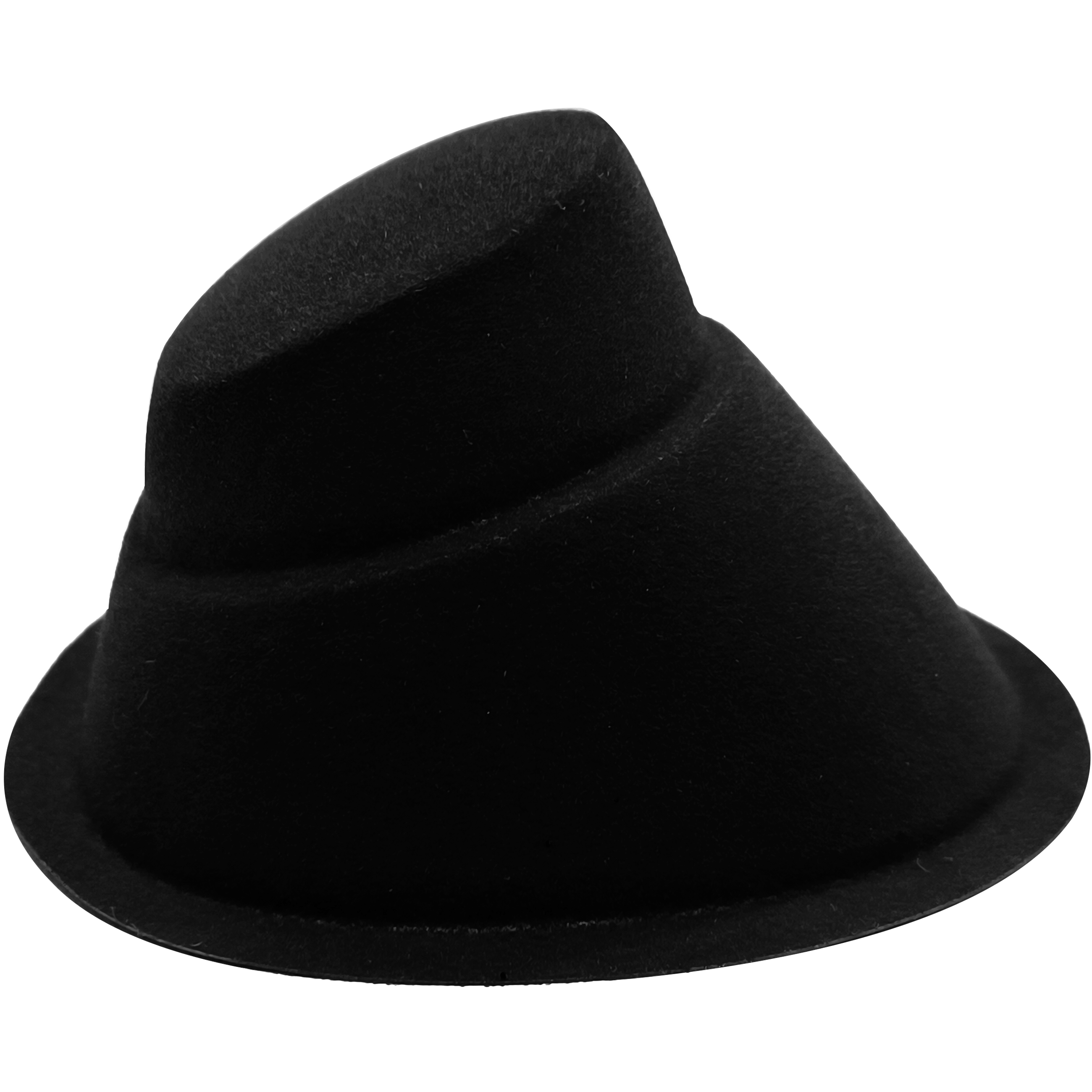 Paq 10 Exhibidor De Reloj marca genérica, soporte afelpado para joyería en color negro y rojo, base de plástico resistente y medidas 4.5 x 7.5 x 7 cm.