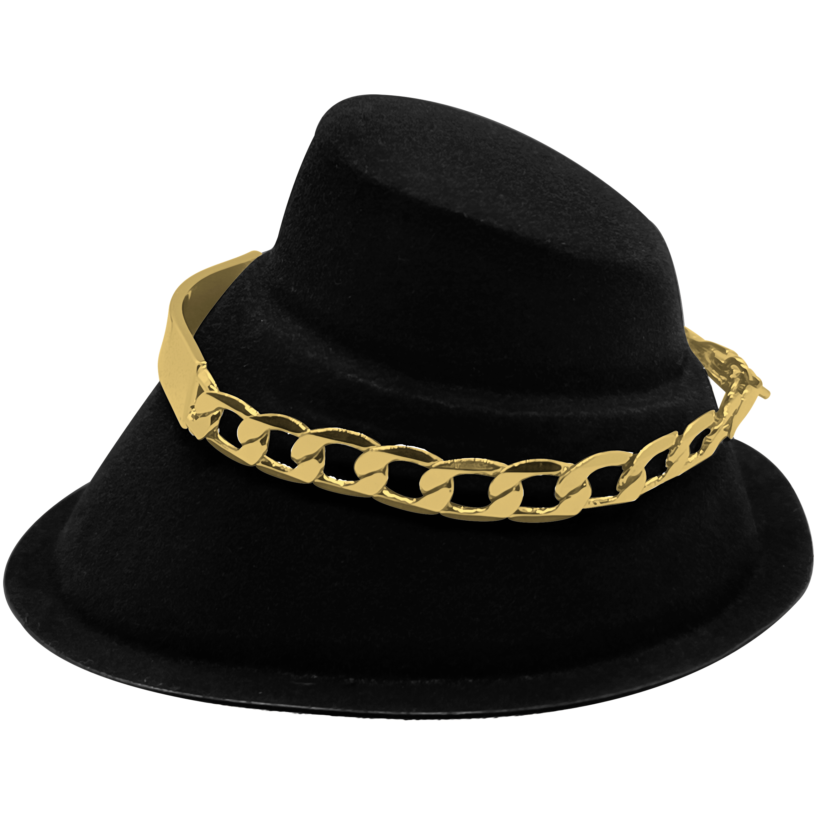 Paq 10 Exhibidor De Reloj marca genérica, soporte afelpado para joyería en color negro y rojo, base de plástico resistente y medidas 4.5 x 7.5 x 7 cm.