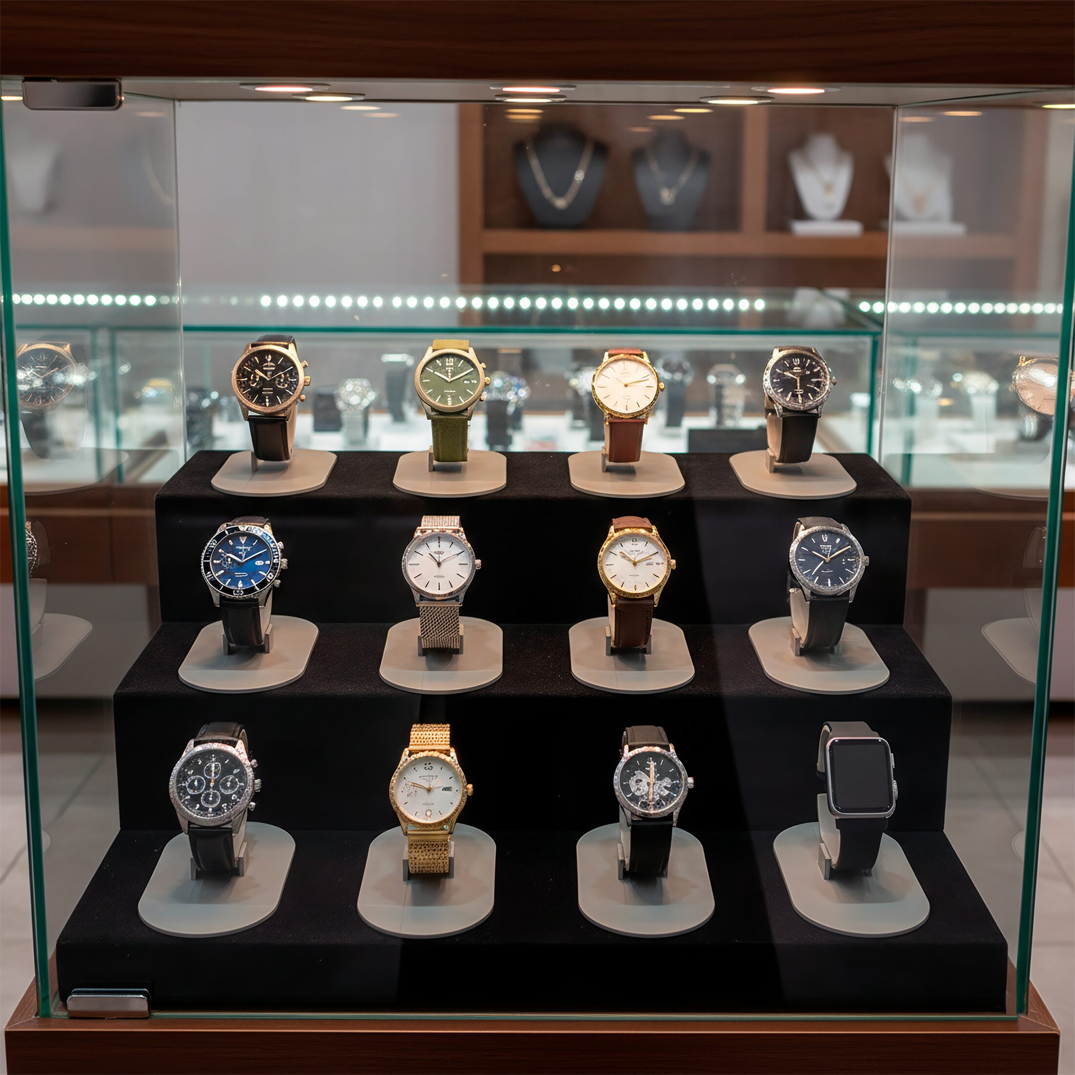 Paq 10 Exhibidor De Reloj Soporte Plastico Porta Reloj color gris, soporte plástico resistente para exhibición de relojes 5387