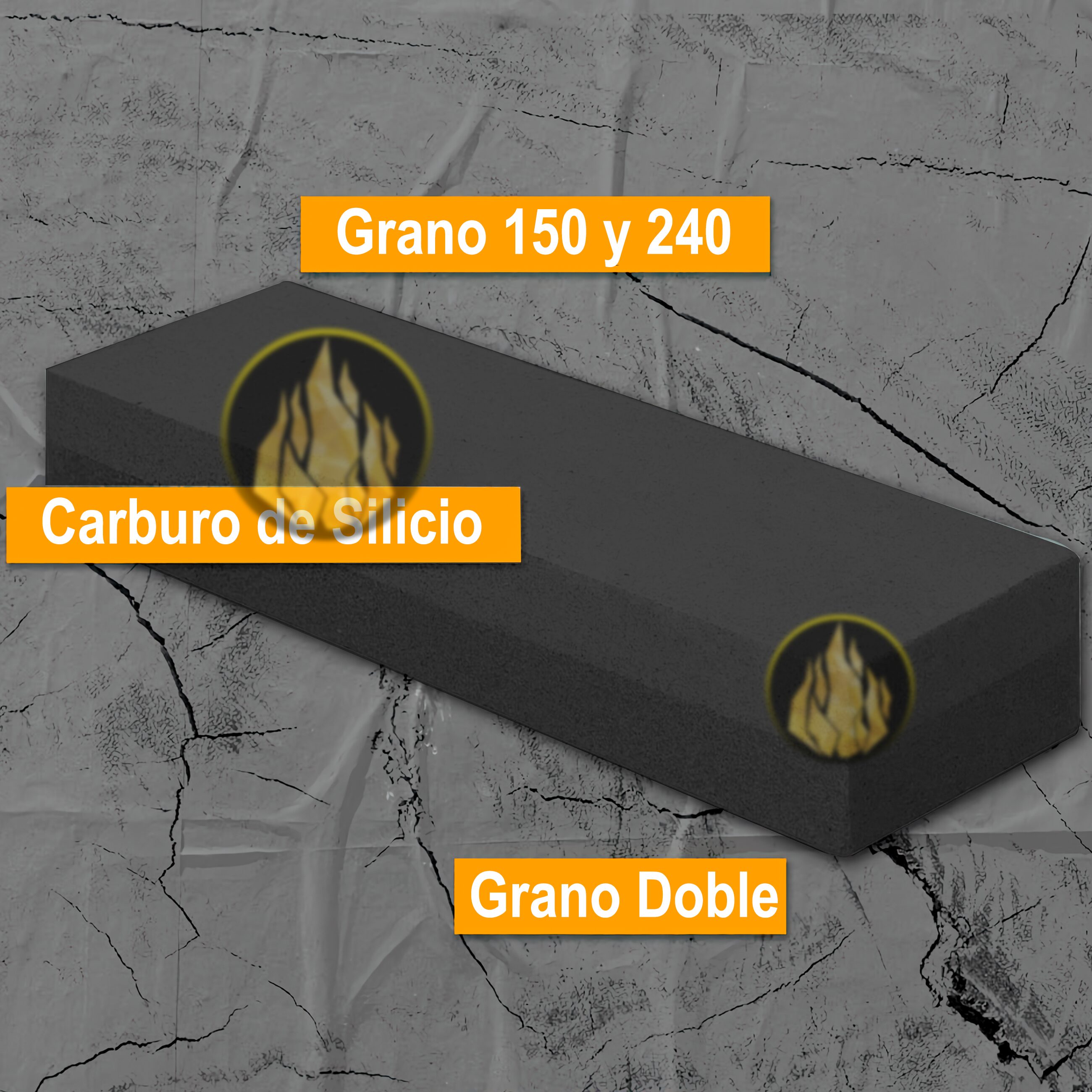 Piedra Afiladora Cuchillos Y Navajas de carburo de silicio marca Lion Tools, doble grano para afilar y asentar filo, ideal para cuchillos, navajas y herramientas de corte, piedra de afilado profesional de alta durabilidad. 7419
