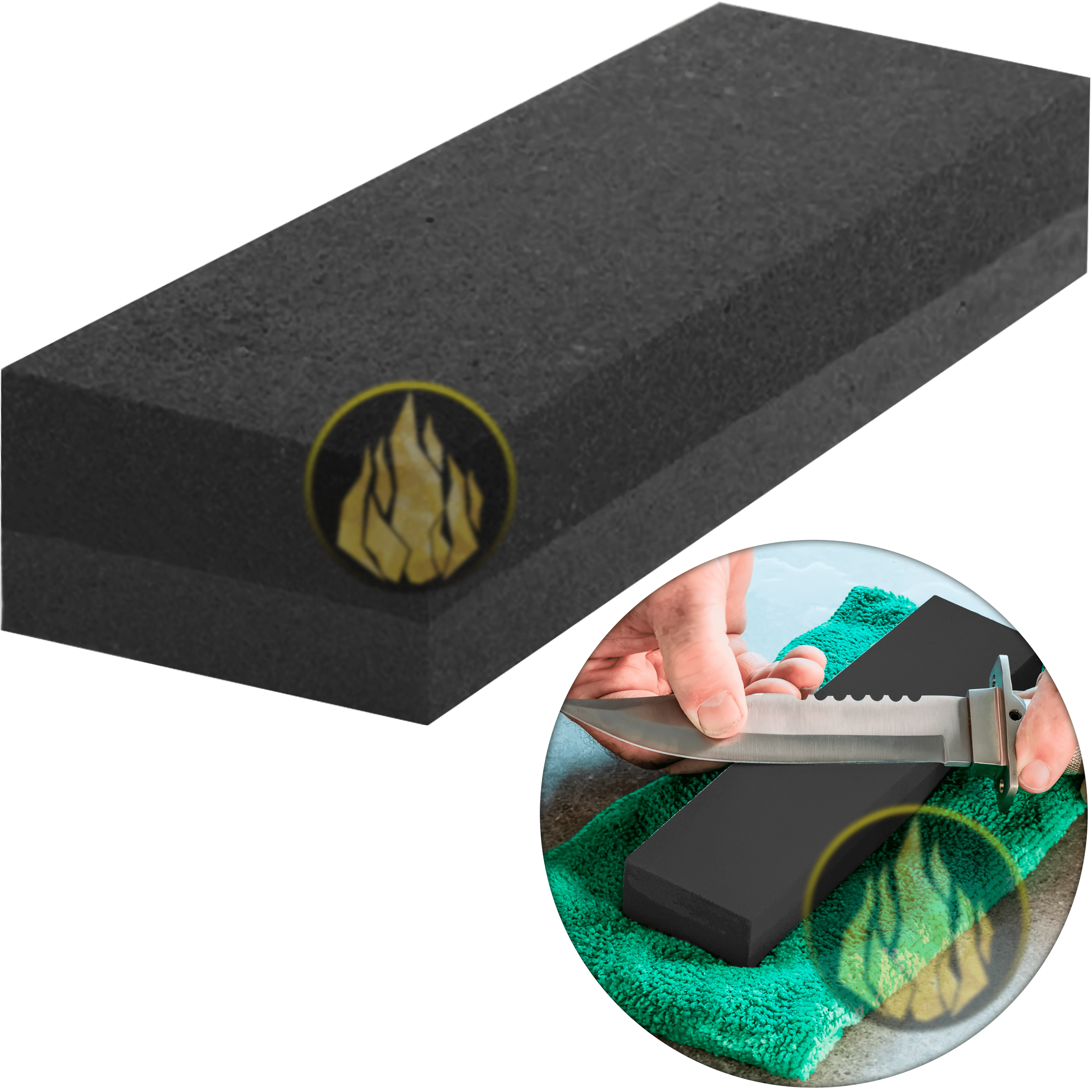 Piedra Afiladora Cuchillos Y Navajas de carburo de silicio marca Lion Tools, doble grano para afilar y asentar filo, ideal para cuchillos, navajas y herramientas de corte, piedra de afilado profesional de alta durabilidad. 7419