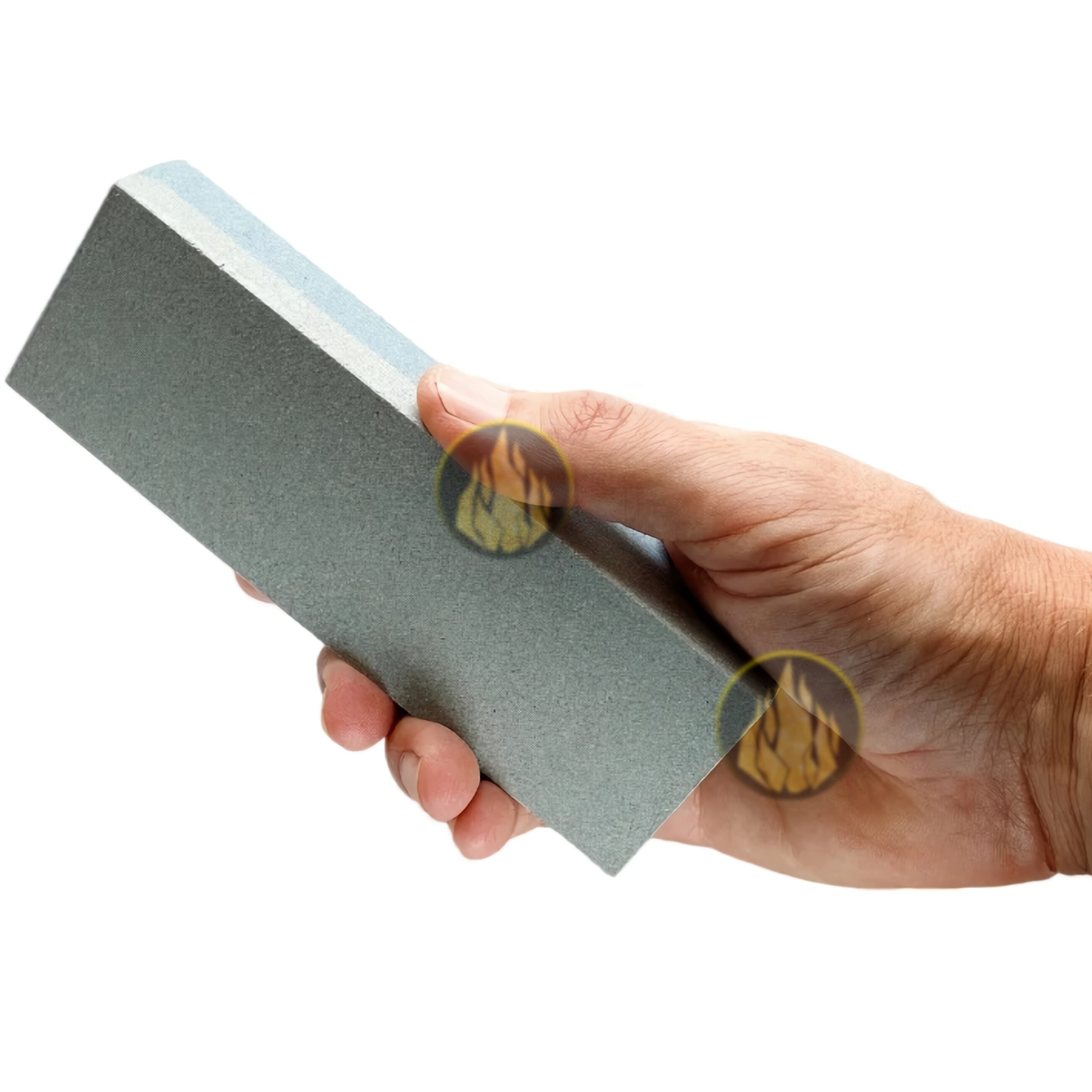 Piedra afiladora de óxido de aluminio para cuchillos y navajas marca Lion Tools, piedra rectangular doble grano para afilado y asentado de filo profesional 5290