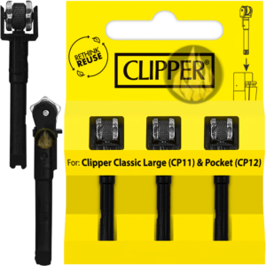 Piedras Flints Clipper Pedernal color negro compatibles con Clipper CP11, Metal y Pocket CP12. CPFS12