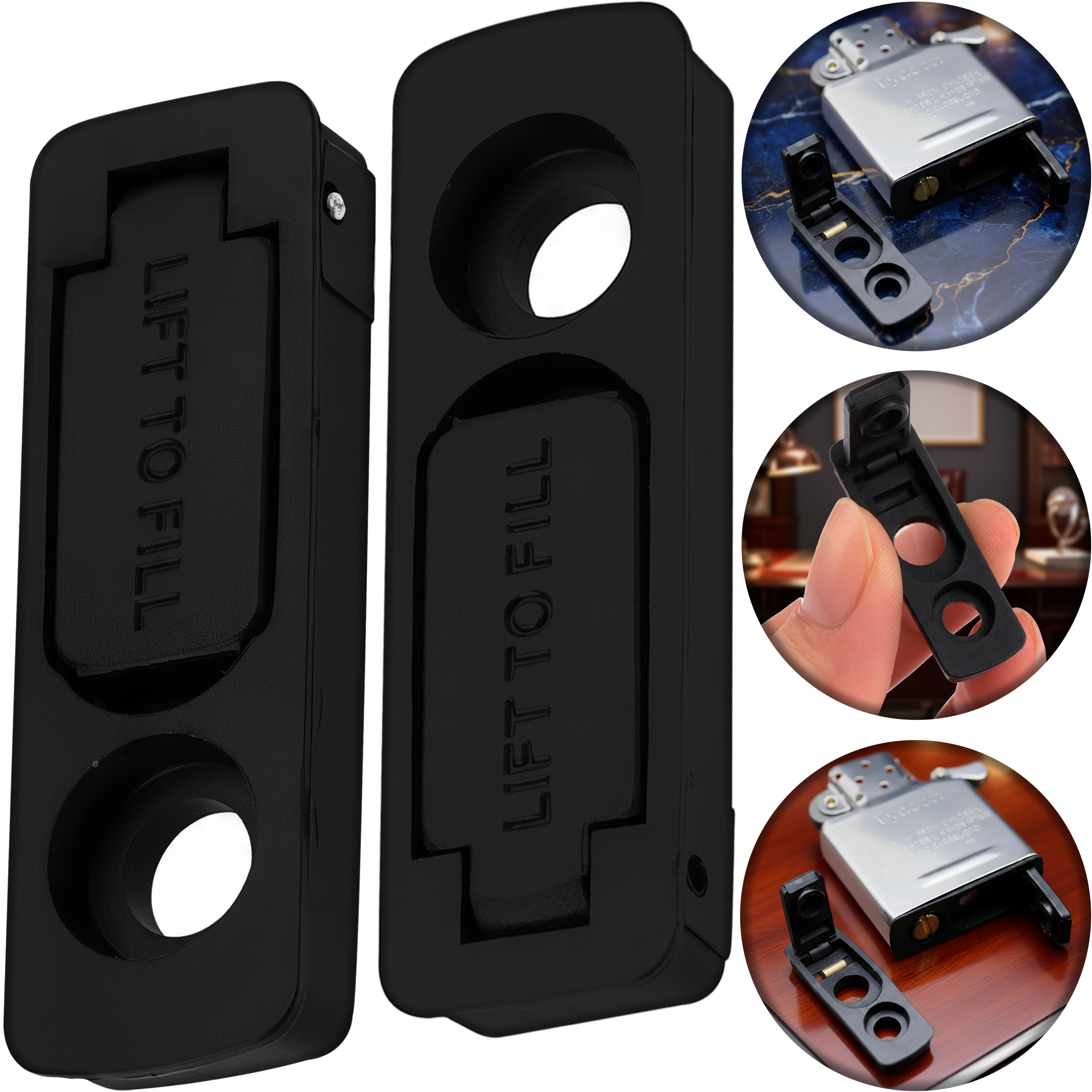 Repuesto Almohadilla Zippo de fieltro universal color negro compatible con encendedores Zippo y Zorro. RAT