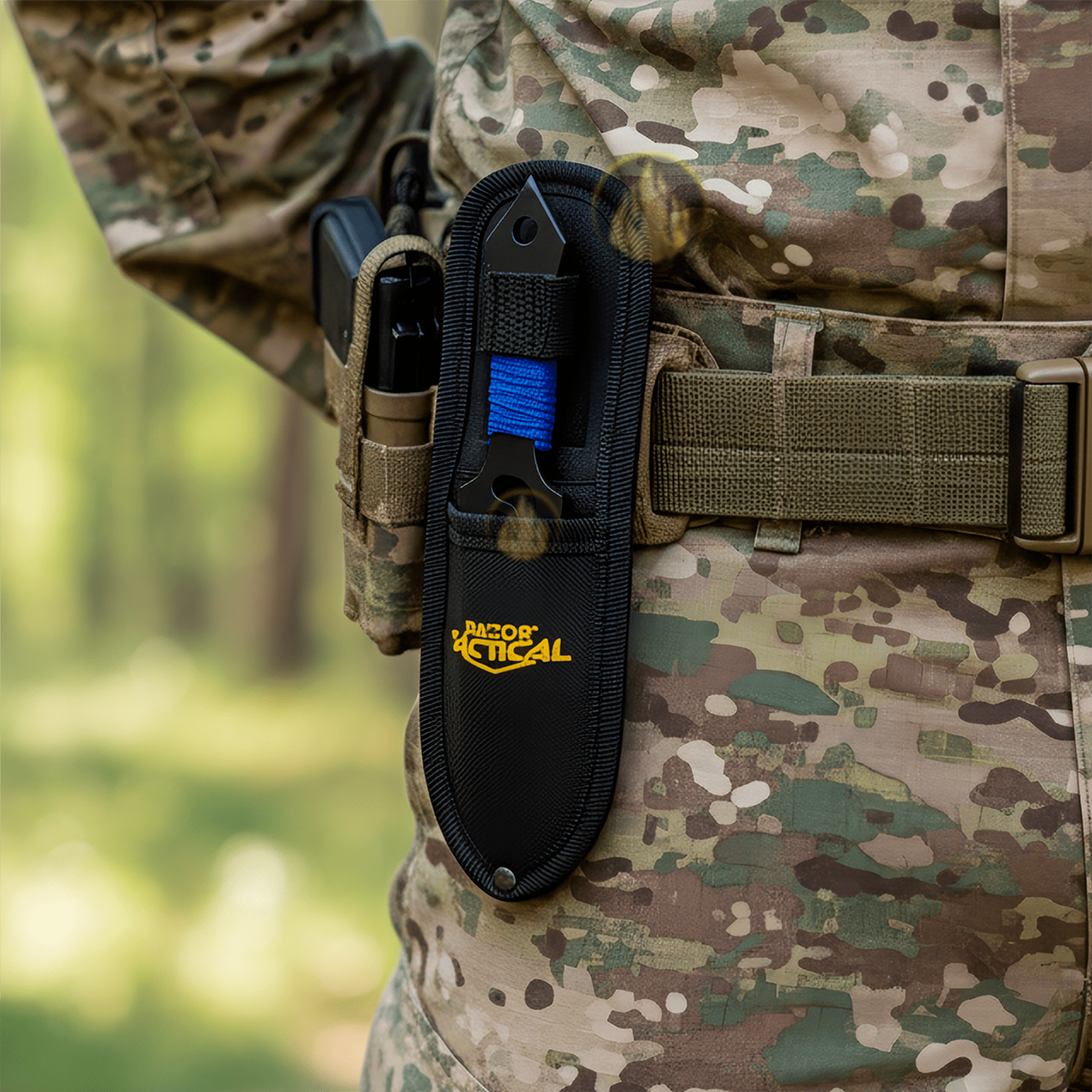 3 Cuchillos Lanzables Tácticos Razor Tactical con funda y hojas de acero inoxidable 440 color negro 3 Cuchillos Lanzables Tácticos marca Razor Tactical modelo RT 8012BL con mango forrado en nylon