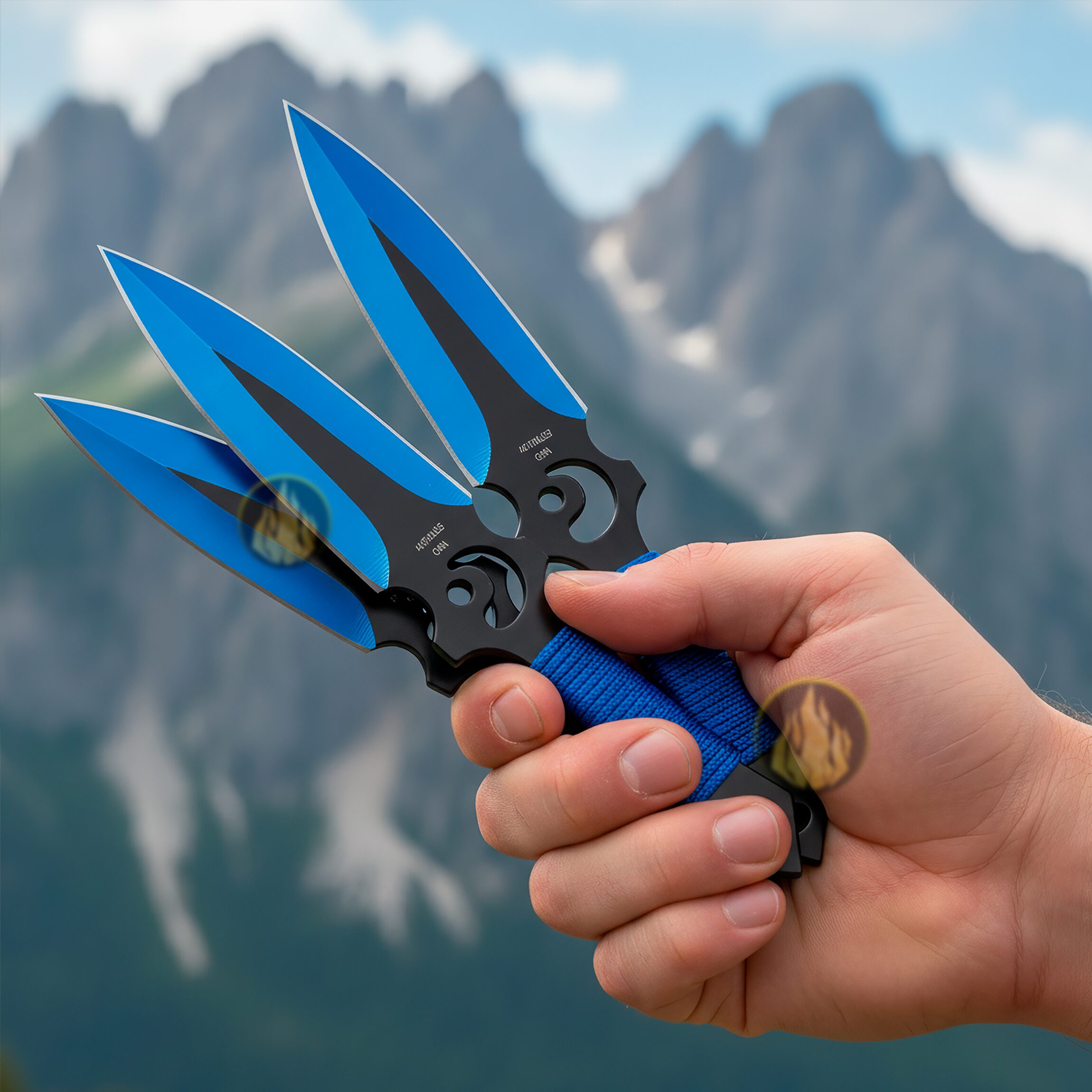 3 Cuchillos Lanzables Tácticos Razor Tactical con funda y hojas de acero inoxidable 440 color negro 3 Cuchillos Lanzables Tácticos marca Razor Tactical modelo RT 8012BL con mango forrado en nylon