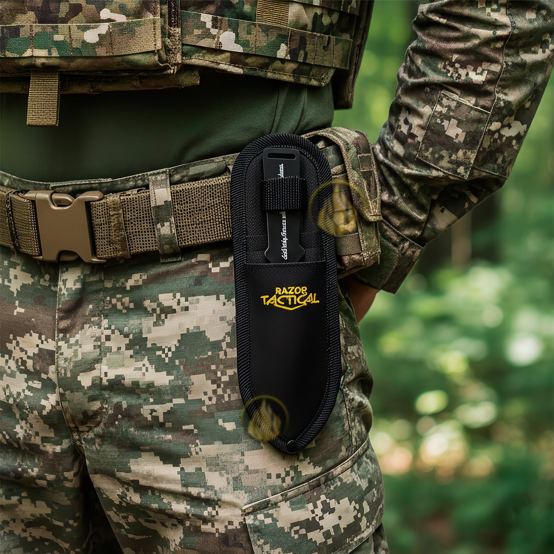 3 Cuchillos Lanzables Tácticos Razor Tactical con funda y hojas de acero inoxidable 440 color negro 3 Cuchillos Lanzables Tácticos marca Razor Tactical modelo RT 8039BK con mango forrado en nylon