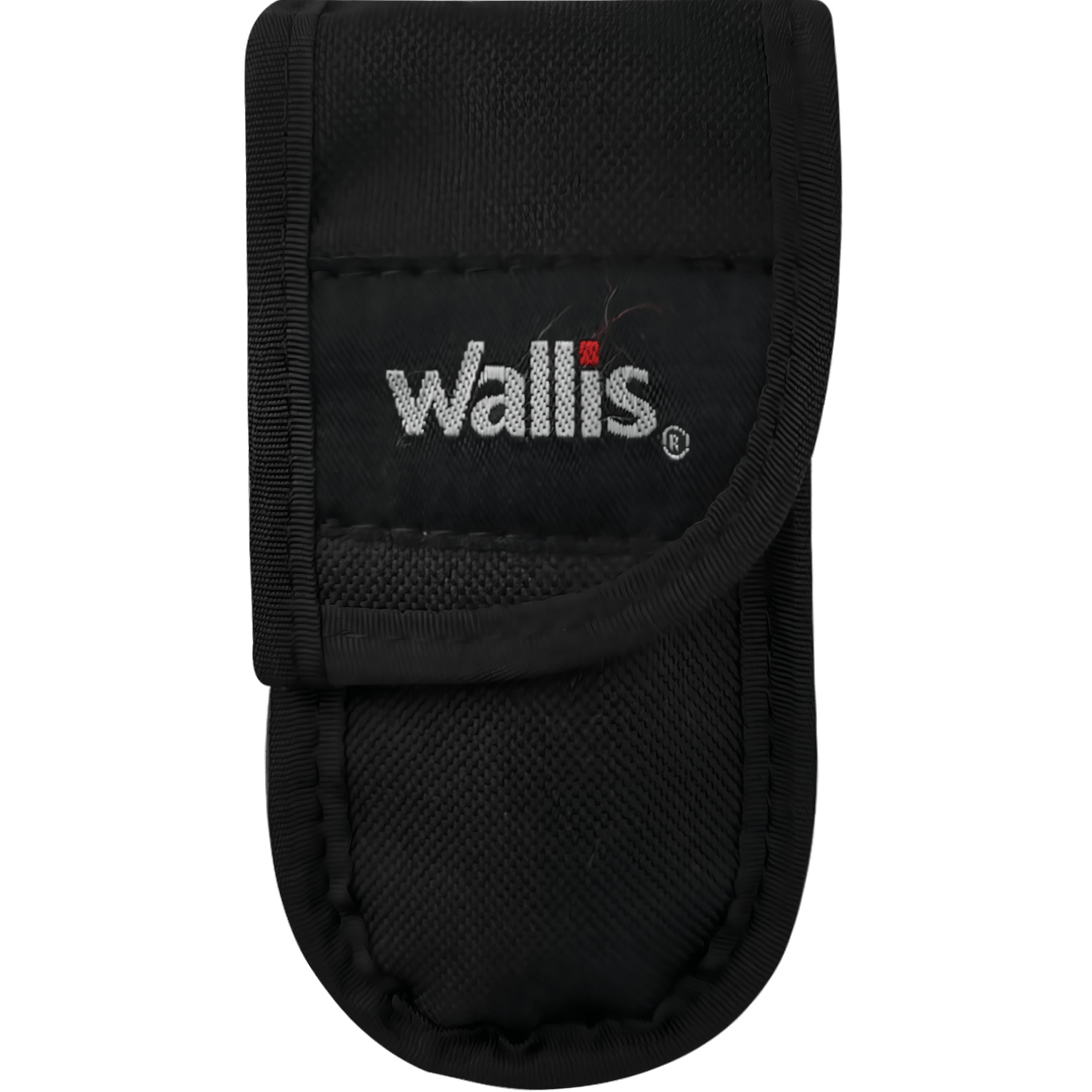 Funda Para Navaja Reforzada Wallis de poliéster color negro con cierre de velcro y correa para cinturón. fabricada en poliéster resistente con sistema de velcro para navajas de hasta 9 cm. C330308-CH
