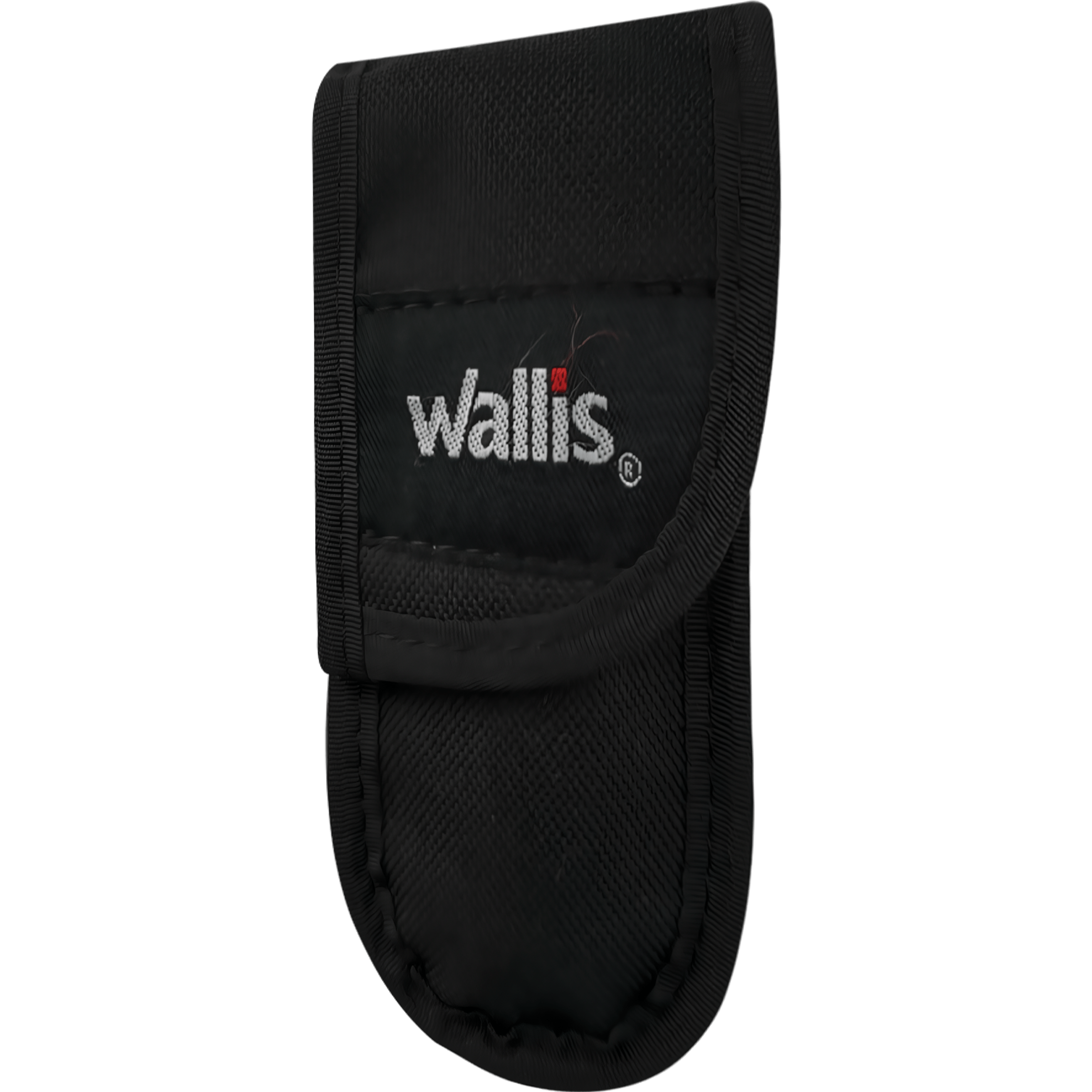 Funda Para Navaja Reforzada Wallis de poliéster color negro con cierre de velcro y correa para cinturón. fabricada en poliéster resistente con sistema de velcro para navajas de hasta 9 cm. C330308-CH
