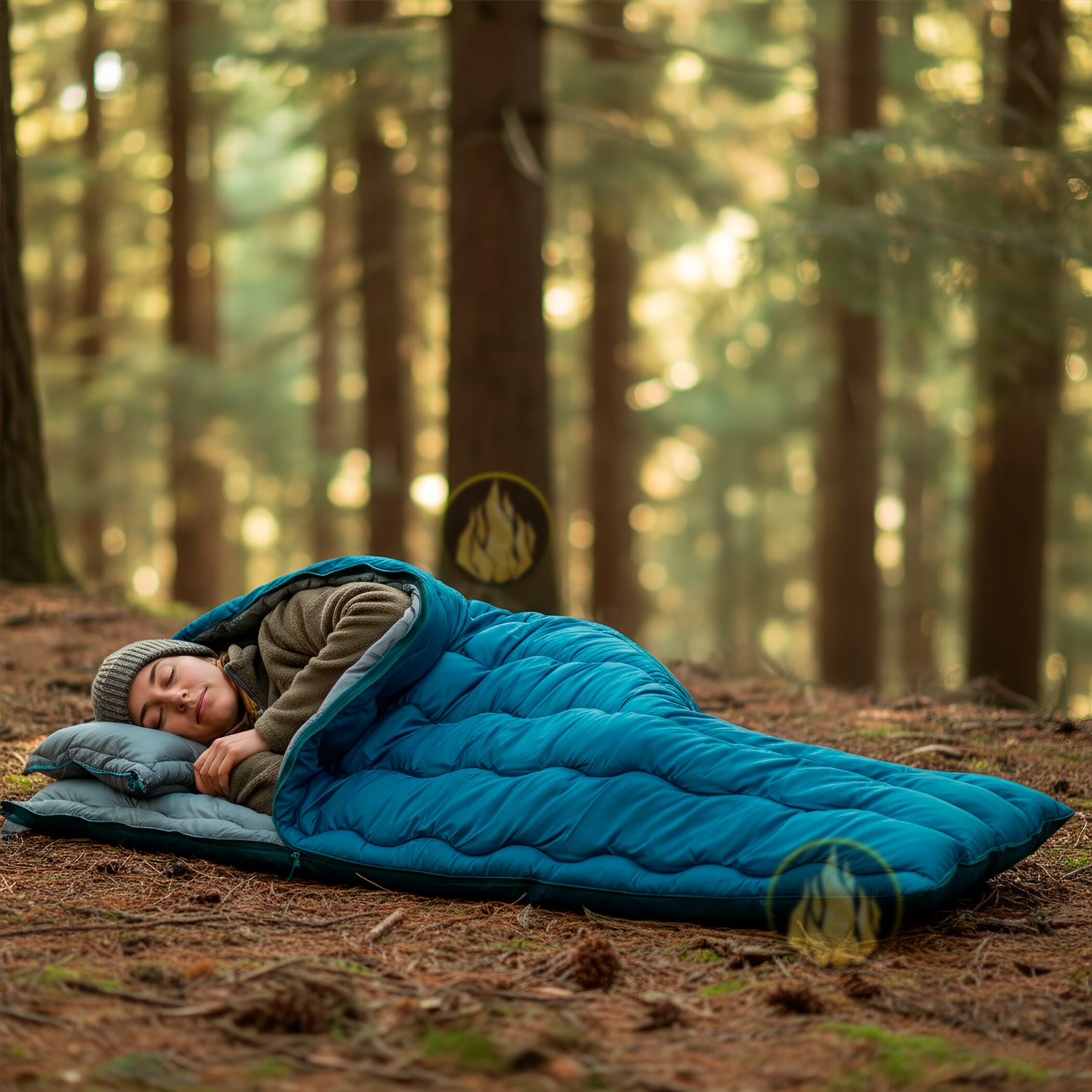 Bolsa De Dormir Wallis Envelope 300 modelo SB1780286 azul +10°C para camping y senderismo.