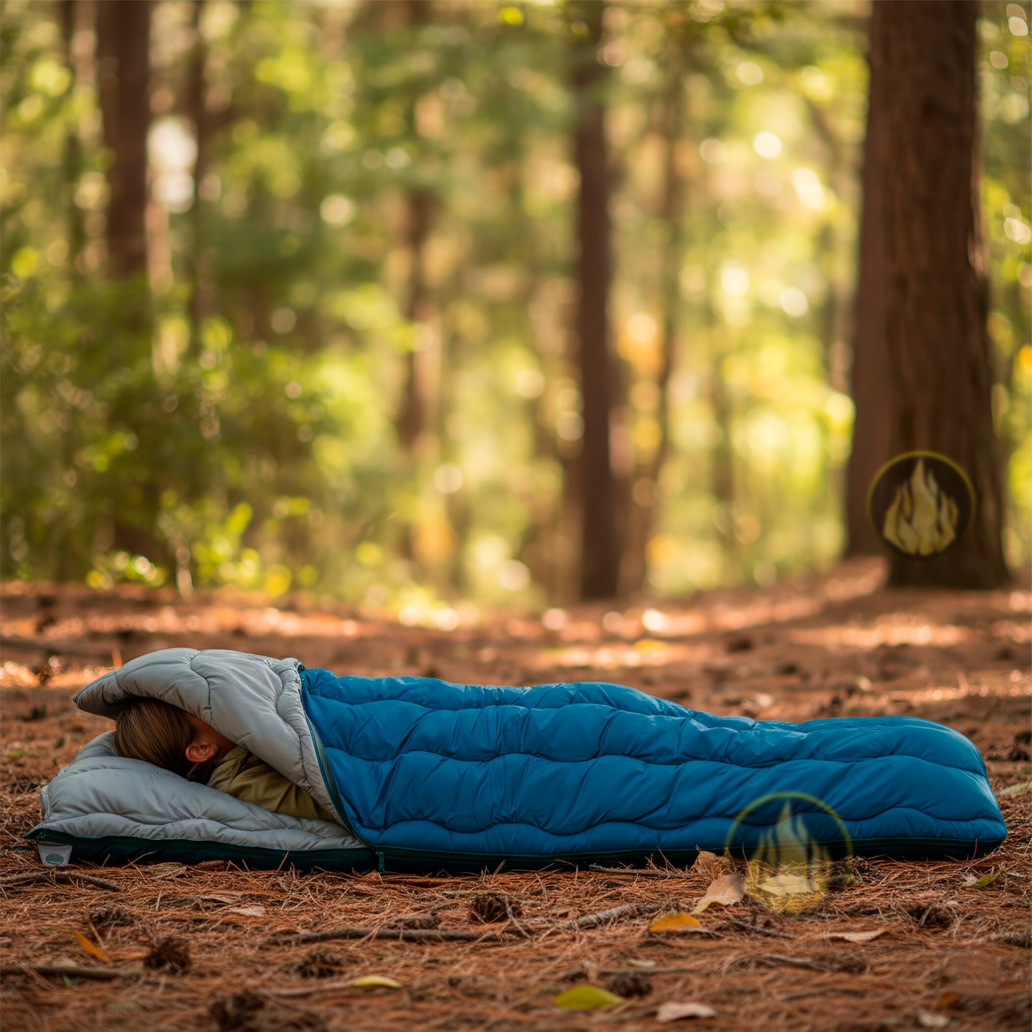 Bolsa De Dormir Wallis Envelope 300 modelo SB1780286 azul +10°C para camping y senderismo.