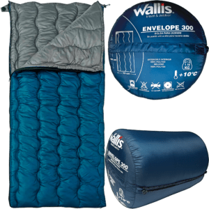 Bolsa De Dormir Wallis Envelope 300 modelo SB1780286 azul +10°C para camping y senderismo.
