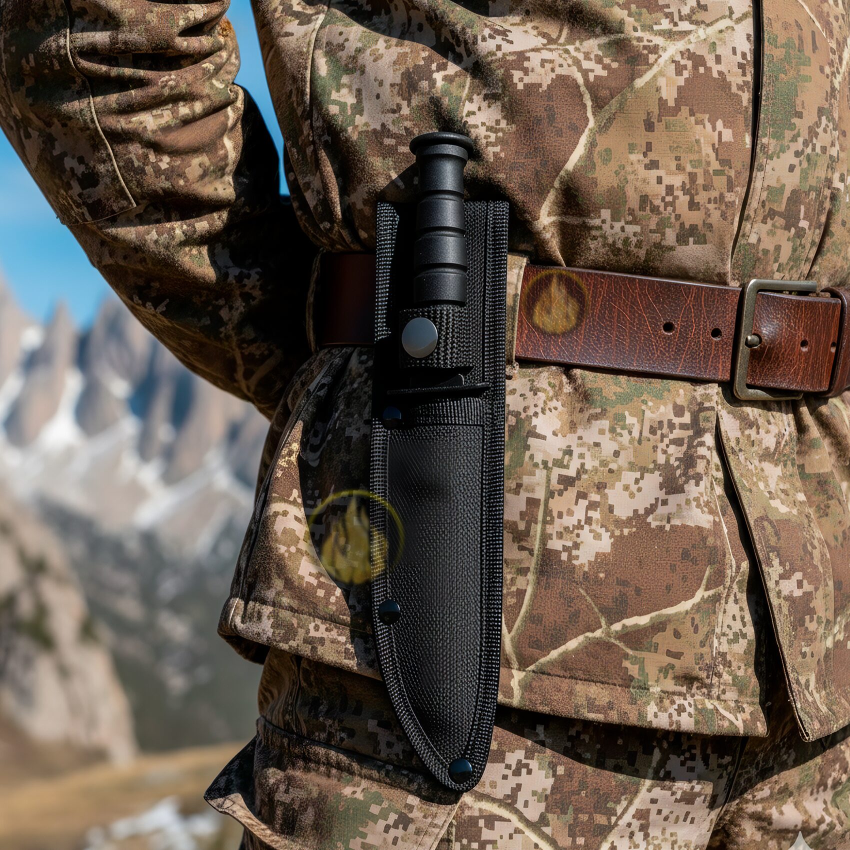 Cuchillo Tactico Caza Acero Survivor con funda para cinturón y hoja tipo tanto modelo HK-1023TN Cuchillo Tactico Caza Acero Survivor de acero inoxidable con diseño tipo katana y excelente agarre