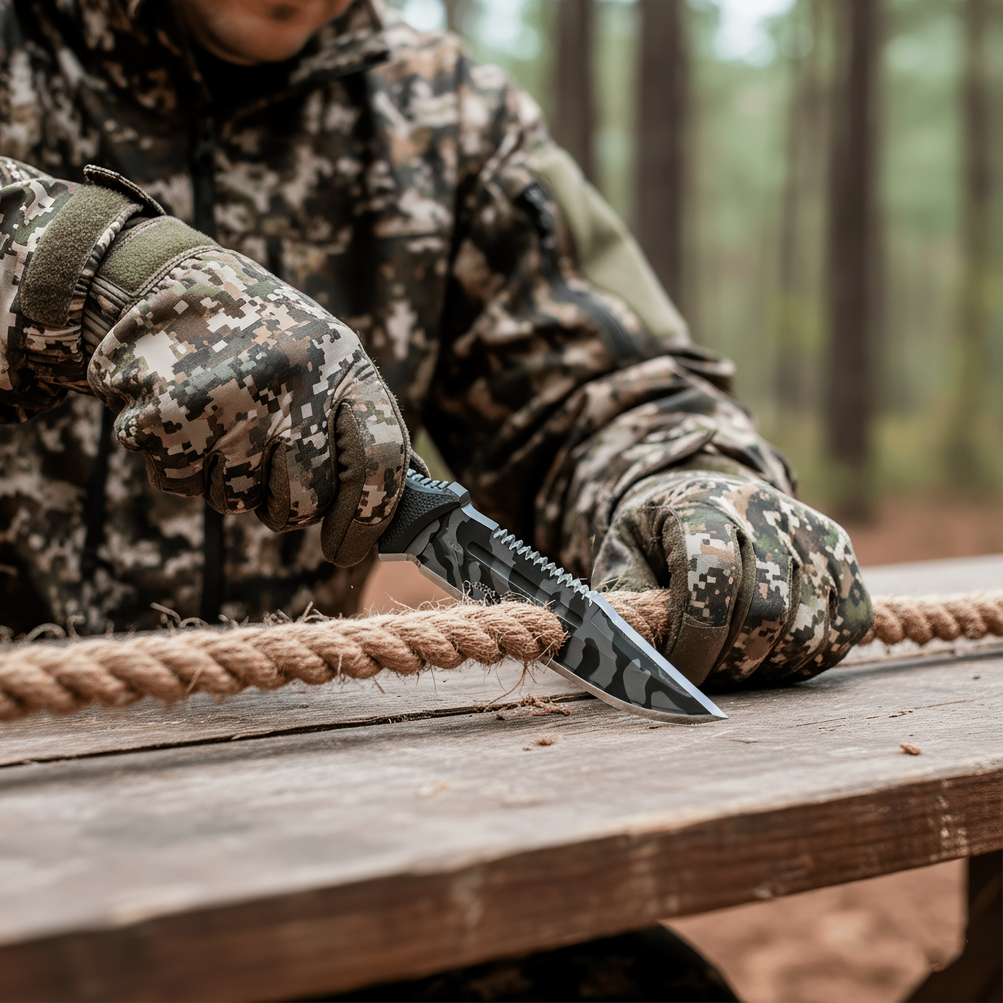 Cuchillo Caza Táctico Campismo Supervivencia Lion Tools con hoja de acero inoxidable 420 y funda de nylon para cinturón. marca Lion Tools modelo 9403 con hoja afilada de 17.7 cm y mango resistente.