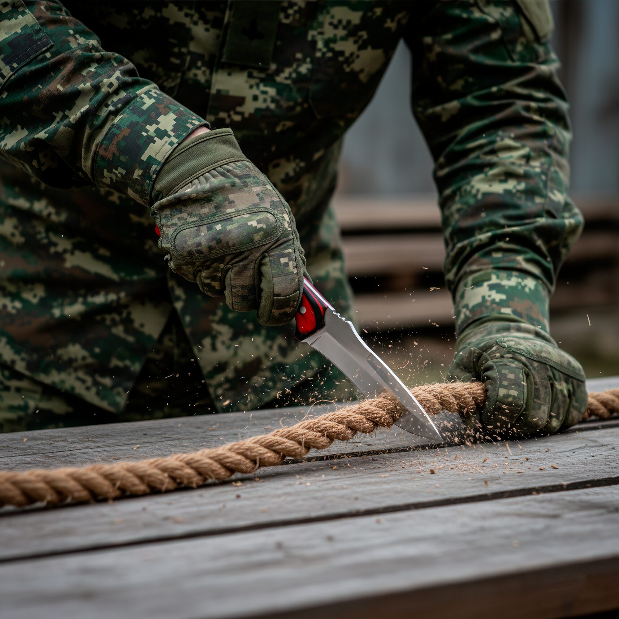 Cuchillo de Caza Campismo Hunter con mango de madera y hoja de acero inoxidable 440 con funda de cuero Cuchillo de Caza Campismo Hunter marca Hunter modelo RT 9025WD con diseño militar y funda para cinturón