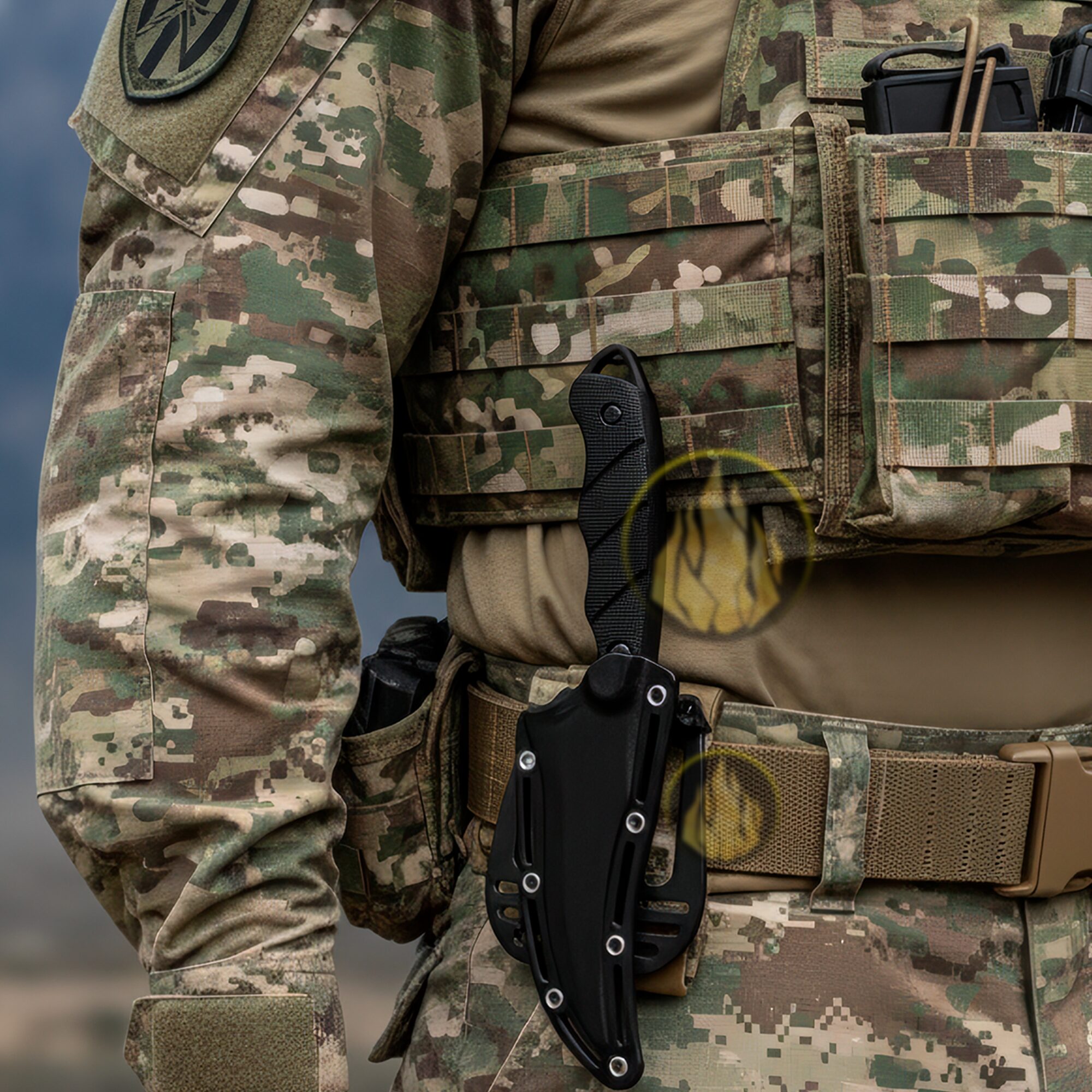 Cuchillo Táctico Campismo Master Usa con funda rígida para cinturón, hoja de acero inoxidable afilada modelo MU-1148 Cuchillo Táctico Campismo Master Usa militar con mango ergonómico y excelente agarre al tacto