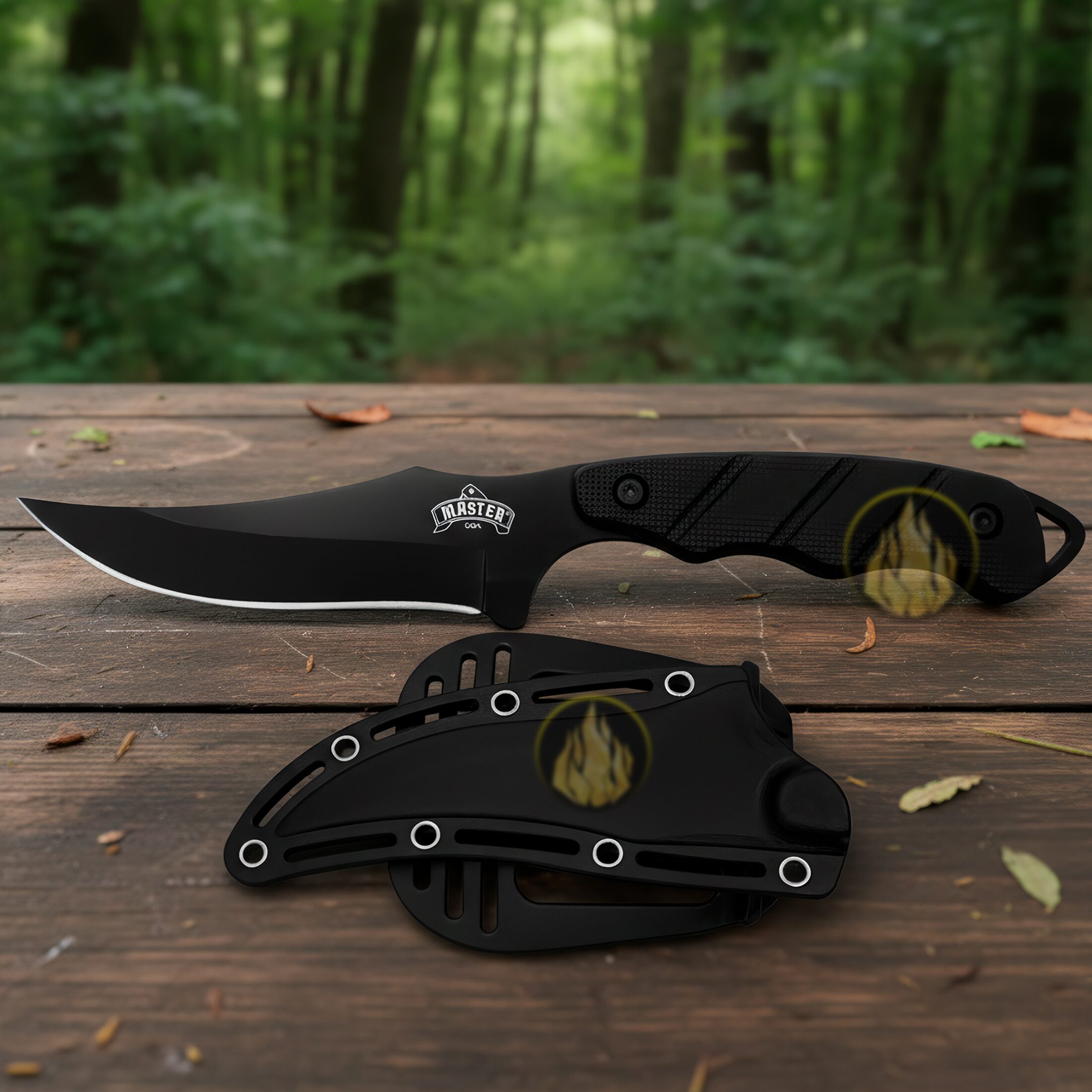 Cuchillo Táctico Campismo Master Usa con funda rígida para cinturón, hoja de acero inoxidable afilada modelo MU-1148 Cuchillo Táctico Campismo Master Usa militar con mango ergonómico y excelente agarre al tacto