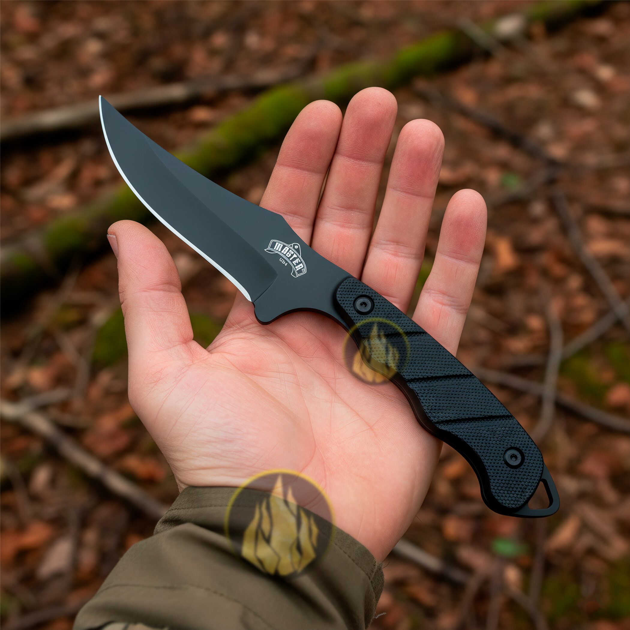 Cuchillo Táctico Campismo Master Usa con funda rígida para cinturón, hoja de acero inoxidable afilada modelo MU-1148 Cuchillo Táctico Campismo Master Usa militar con mango ergonómico y excelente agarre al tacto