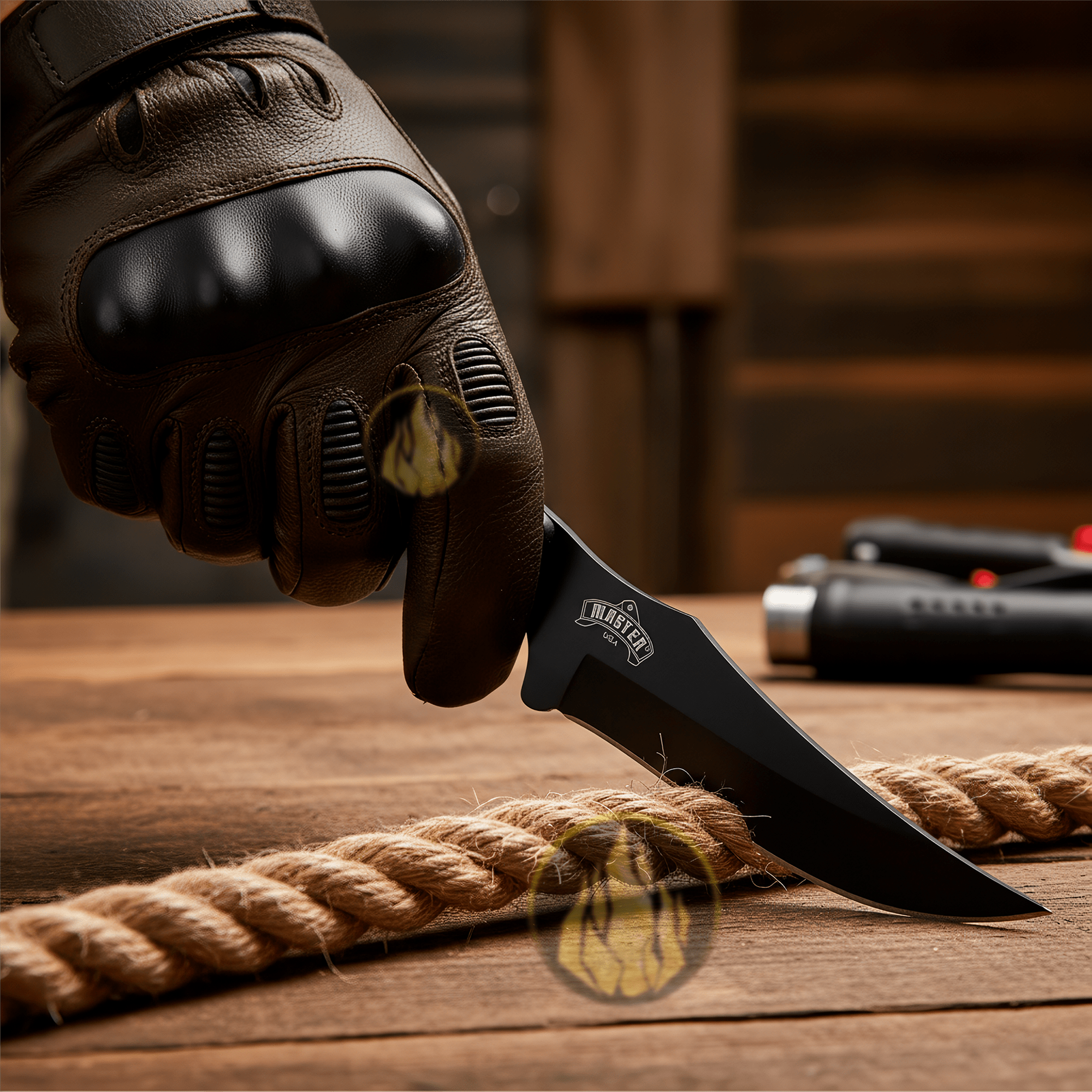 Cuchillo Táctico Campismo Master Usa con funda rígida para cinturón, hoja de acero inoxidable afilada modelo MU-1148 Cuchillo Táctico Campismo Master Usa militar con mango ergonómico y excelente agarre al tacto