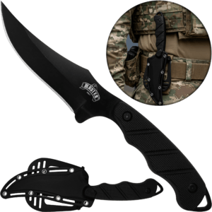 Cuchillo Táctico Campismo Master Usa con funda rígida para cinturón, hoja de acero inoxidable afilada modelo MU-1148 Cuchillo Táctico Campismo Master Usa militar con mango ergonómico y excelente agarre al tacto