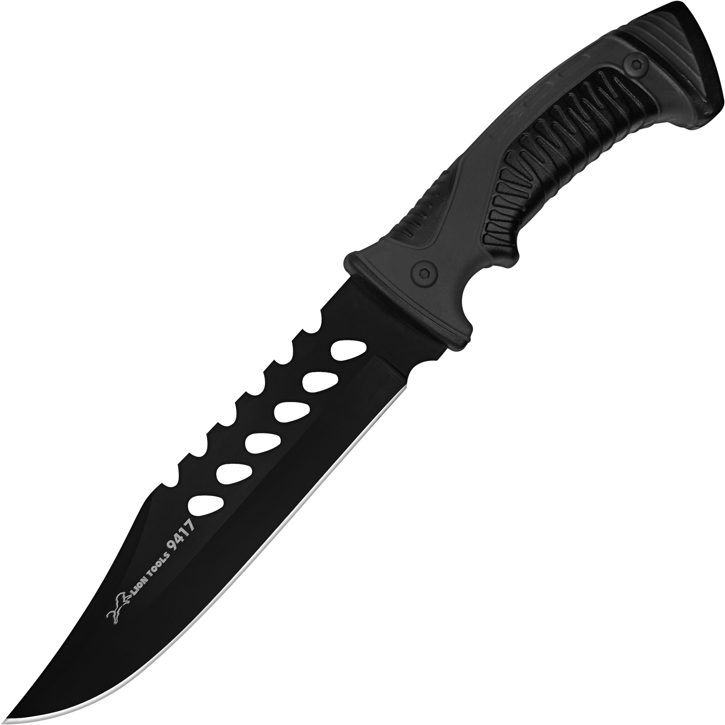 Cuchillo Táctico Acero Inoxidable Lion Tools con hoja de 19 cm y funda de nylon para cinturón, ideal para campismo y supervivencia. Cuchillo Táctico Acero Inoxidable marca Lion Tools modelo 9417 con hoja afilada de acero inoxidable 420 y mango resistente.