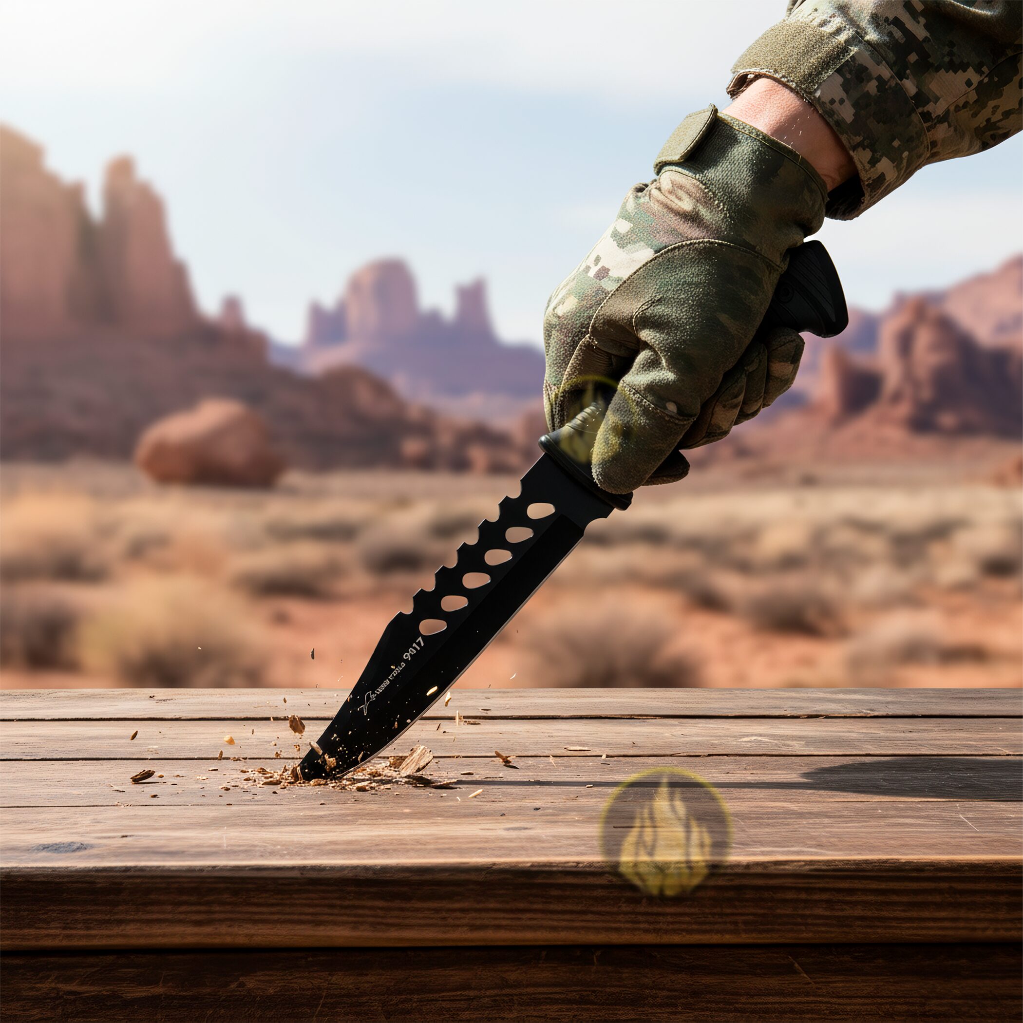 Cuchillo Táctico Acero Inoxidable Lion Tools con hoja de 19 cm y funda de nylon para cinturón, ideal para campismo y supervivencia. Cuchillo Táctico Acero Inoxidable marca Lion Tools modelo 9417 con hoja afilada de acero inoxidable 420 y mango resistente.