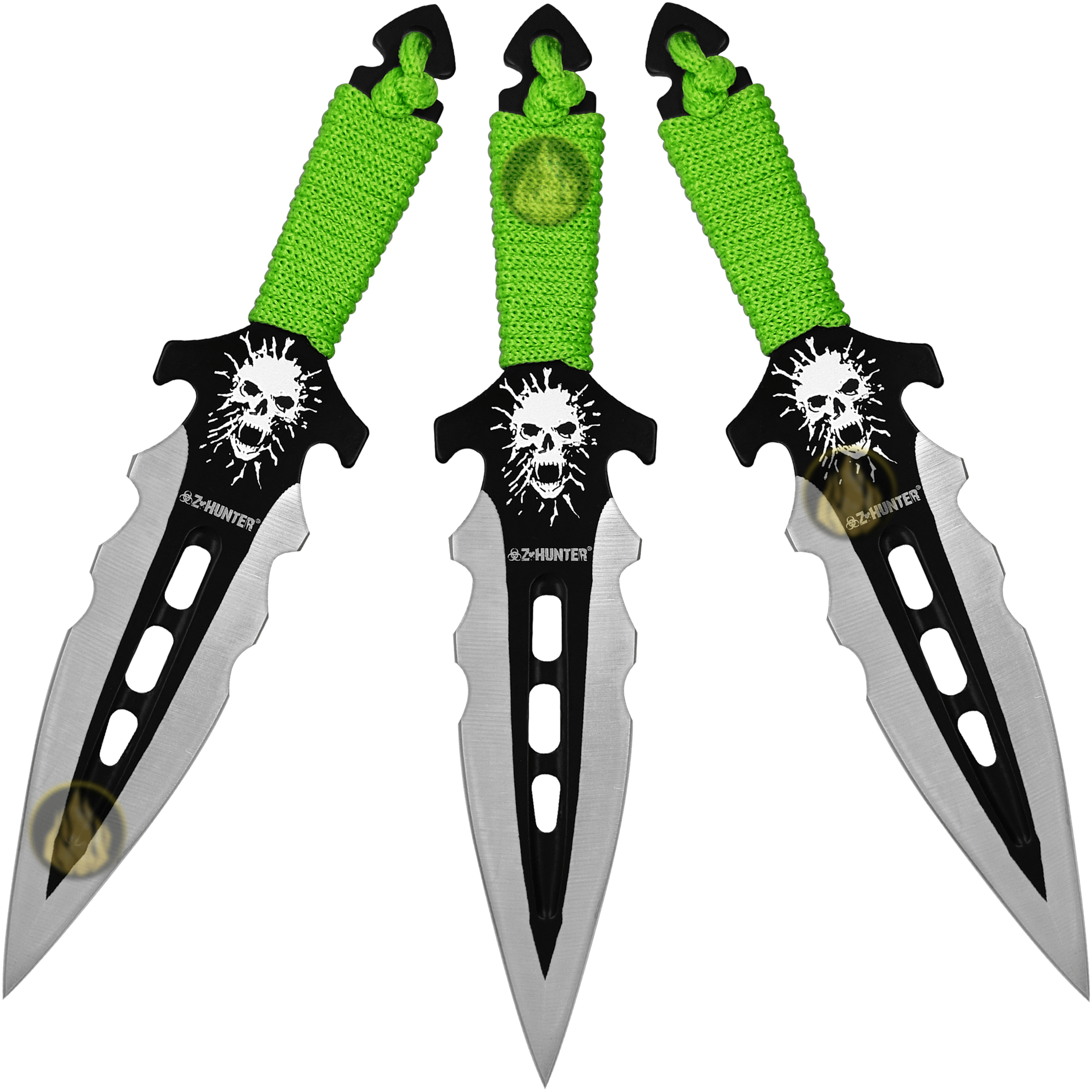 Z Hunter con funda y hojas afiladas de acero inoxidable para entrenamiento Cuchillos P/ Lanzar Táctico marca Z Hunter modelo ZB-135-3 con mango forrado en paracord