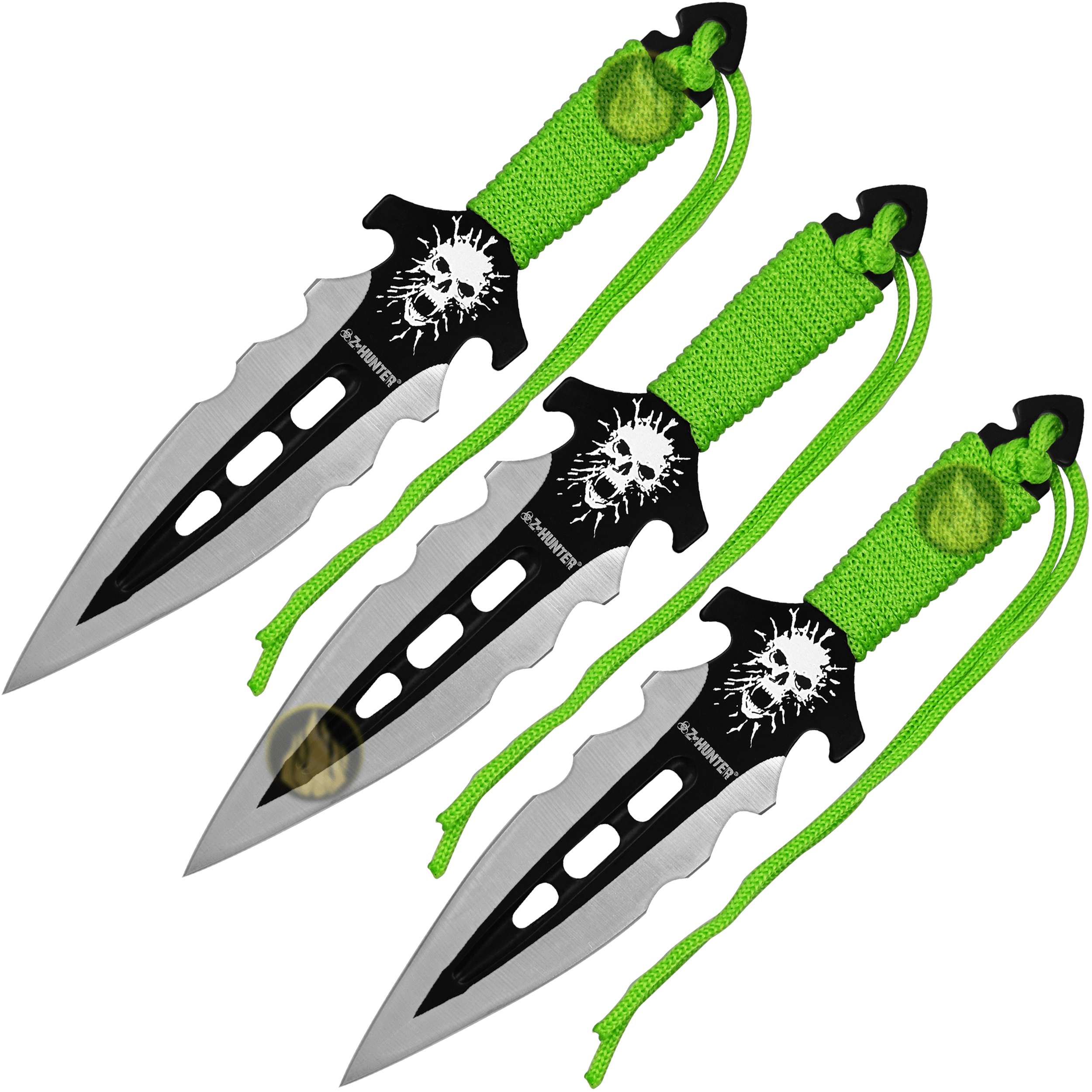 Z Hunter con funda y hojas afiladas de acero inoxidable para entrenamiento Cuchillos P/ Lanzar Táctico marca Z Hunter modelo ZB-135-3 con mango forrado en paracord