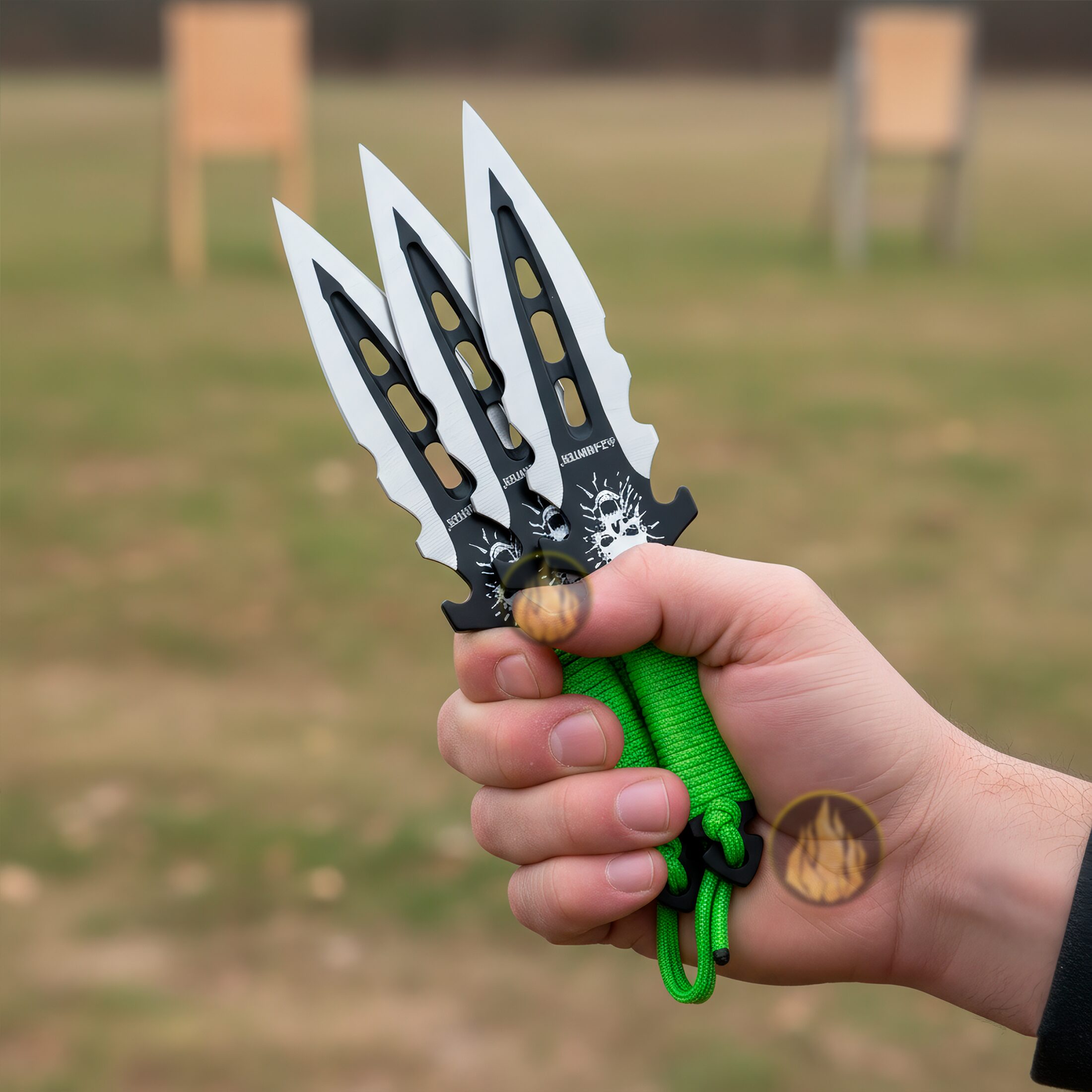 Z Hunter con funda y hojas afiladas de acero inoxidable para entrenamiento Cuchillos P/ Lanzar Táctico marca Z Hunter modelo ZB-135-3 con mango forrado en paracord