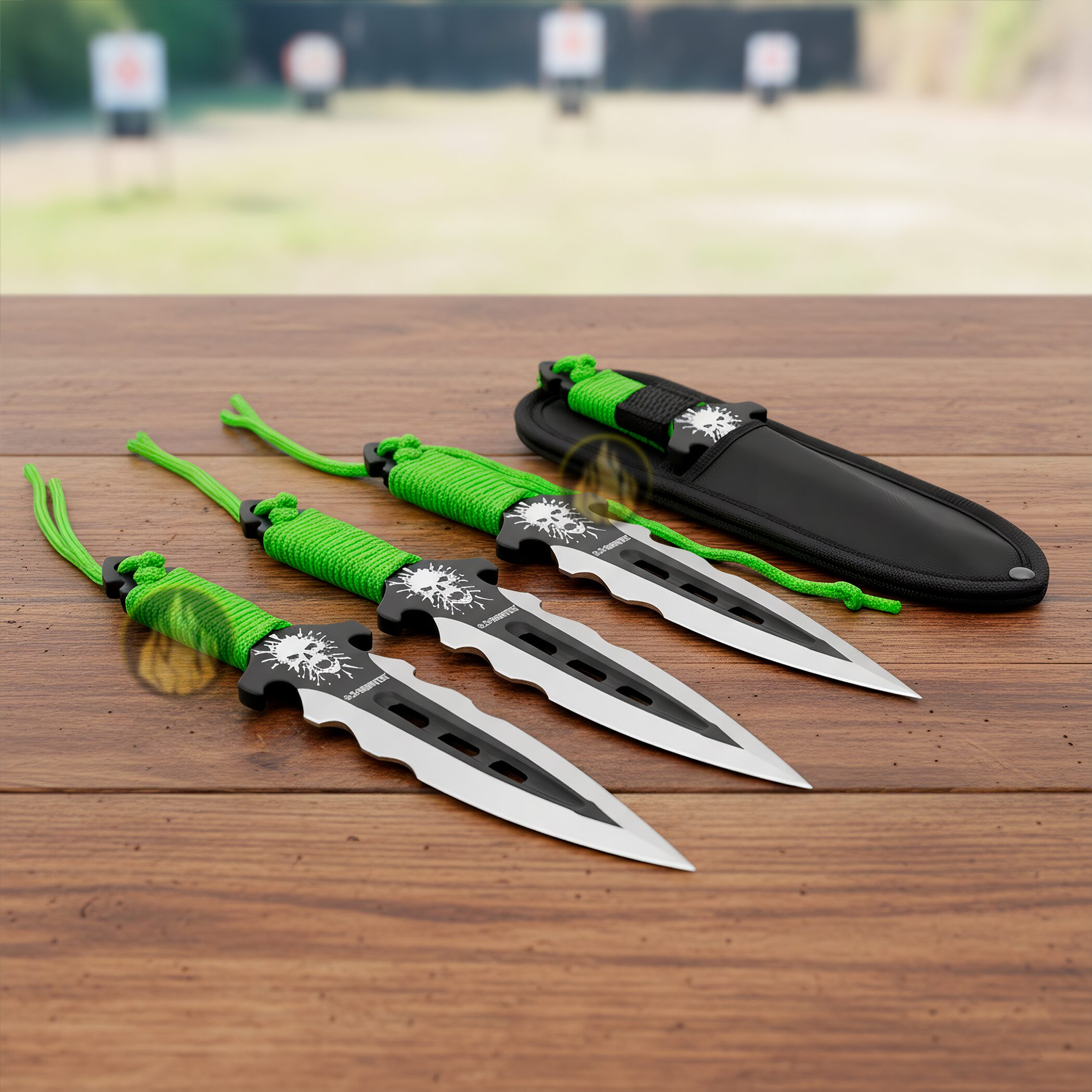 Z Hunter con funda y hojas afiladas de acero inoxidable para entrenamiento Cuchillos P/ Lanzar Táctico marca Z Hunter modelo ZB-135-3 con mango forrado en paracord