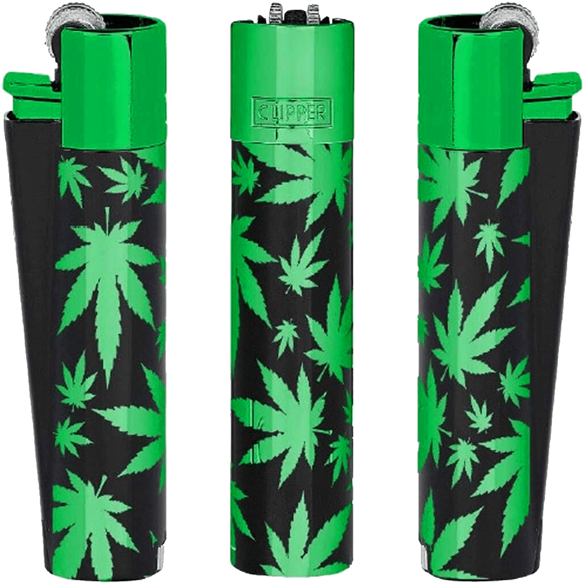 Encendedor Clipper Green Leaves Recargable Premium + Estuche - Imagen 8