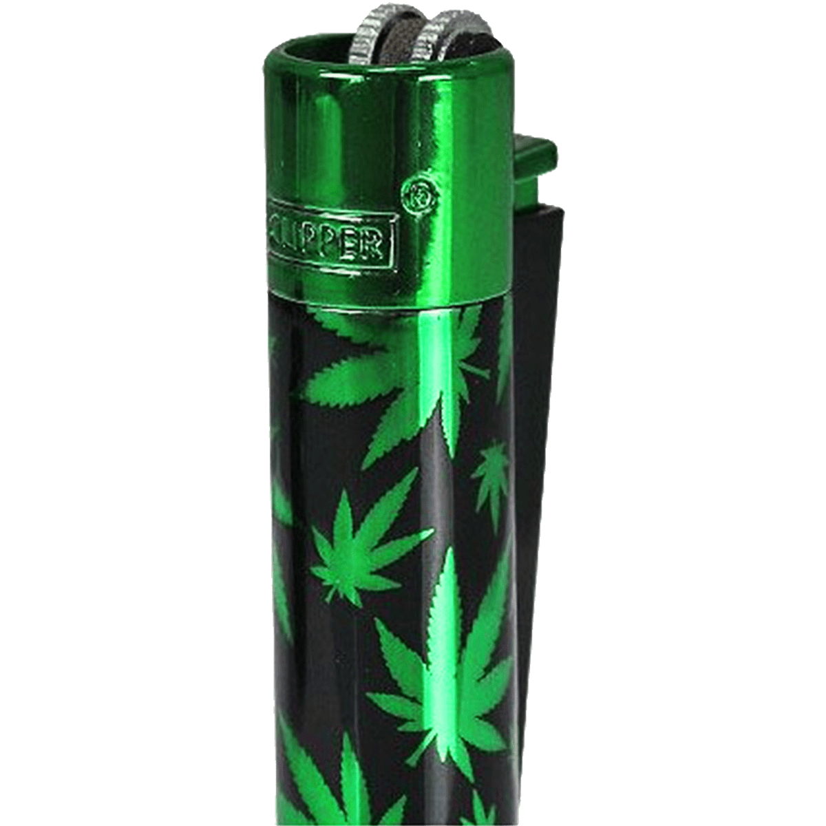 Encendedor Clipper Green Leaves Recargable Premium + Estuche - Imagen 4