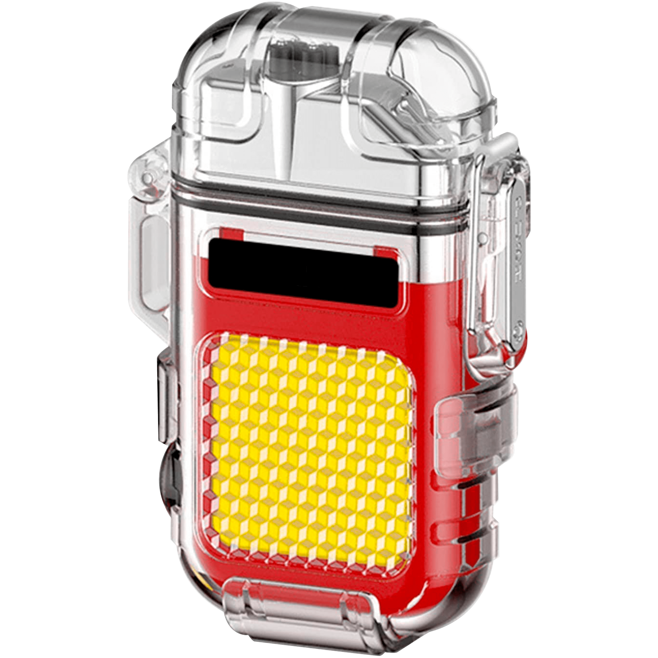 Encendedor Plasma Eléctrico Recargable Caracter Fuego con 2 arcos y lámpara EDC de emergencia recargable Encendedor Plasma Eléctrico Recargable marca Caracter Fuego modelo EPL230 con luz LED y carga tipo C