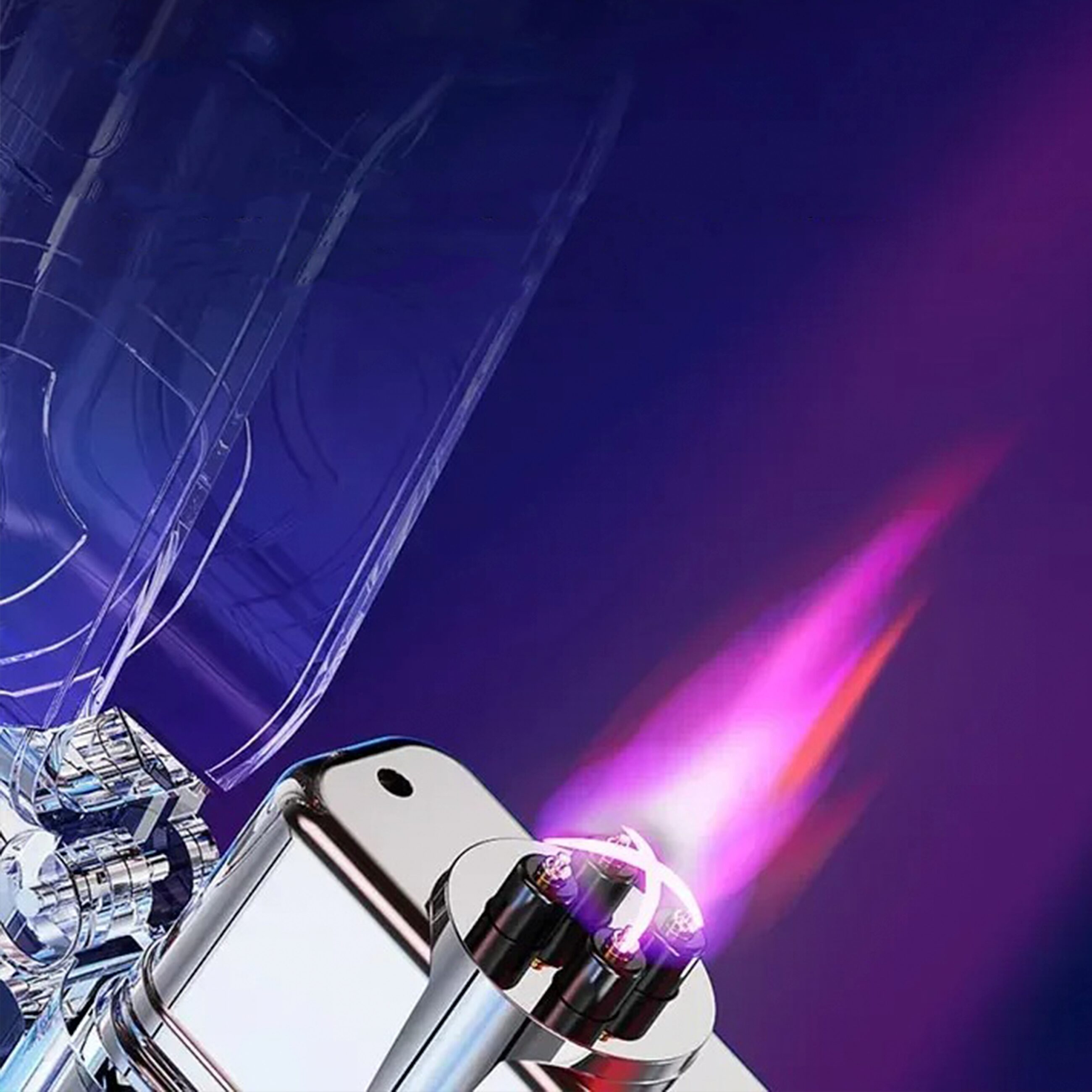 Encendedor Plasma Eléctrico Recargable Caracter Fuego con 2 arcos y lámpara EDC de emergencia recargable Encendedor Plasma Eléctrico Recargable marca Caracter Fuego modelo EPL230 con luz LED y carga tipo C