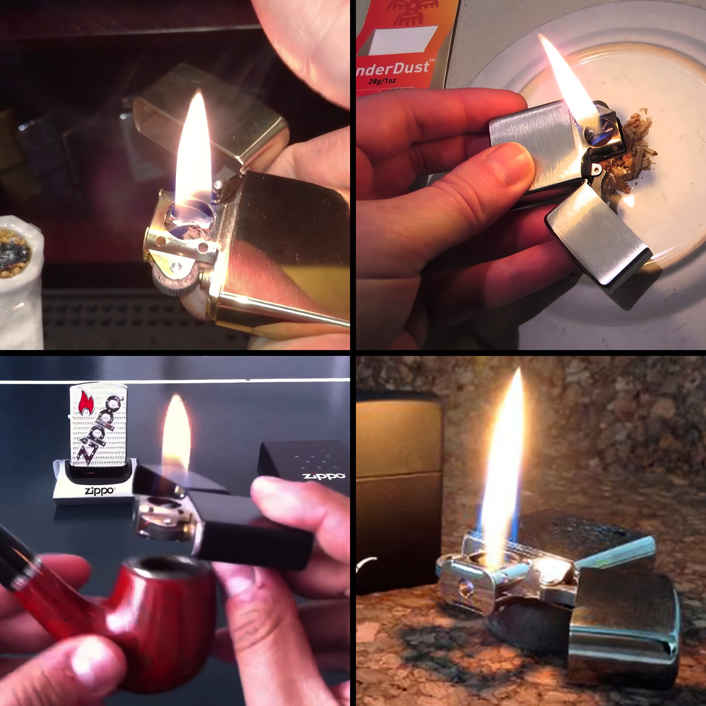 Encendedor Zippo Cromado Para Pipa original modelo MZ200-PL acabado cromado diseño especial para encender pipas resistente al viento fabricado en USA marca Zippo