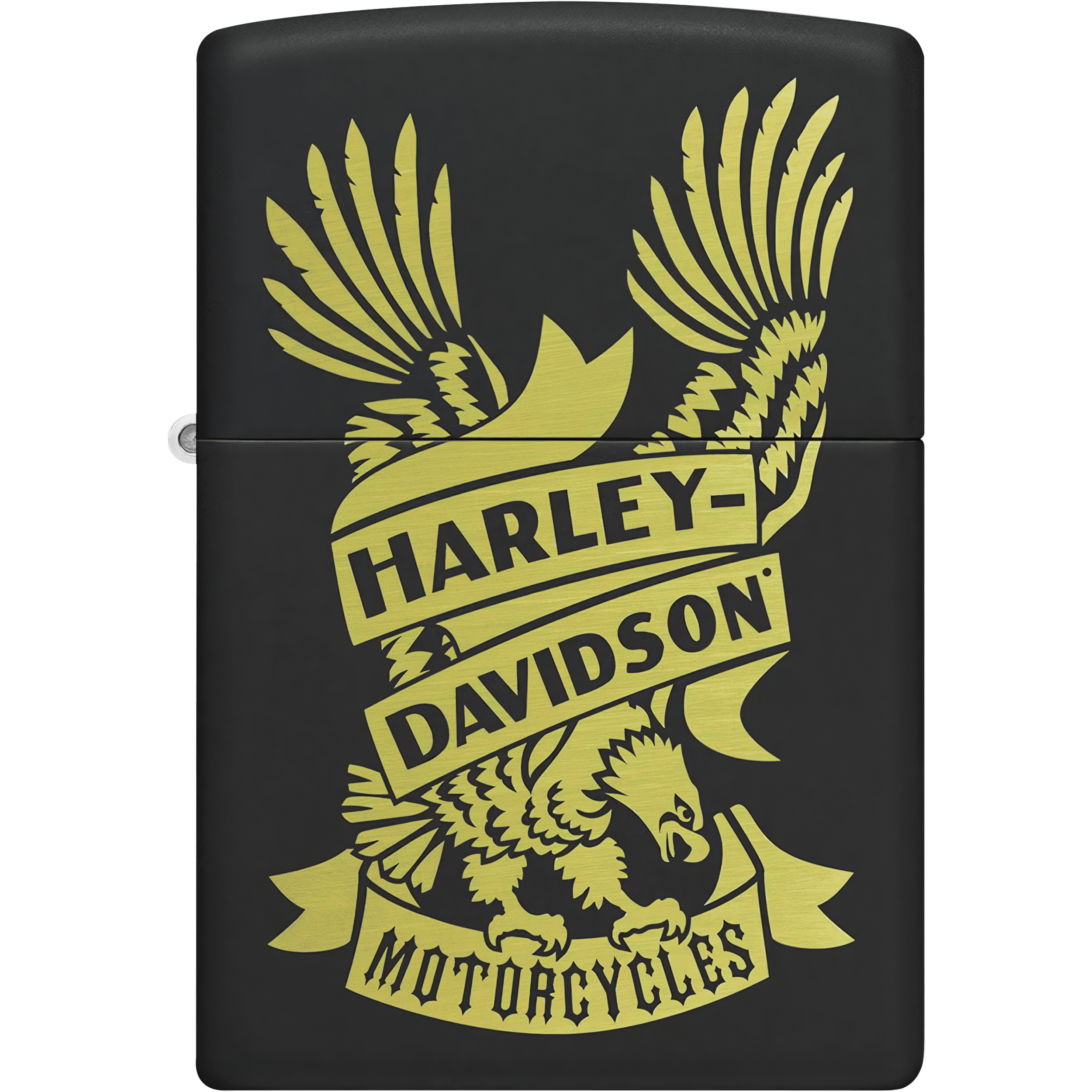 Encendedor Zippo Harley Davidson original con diseño águila en acabado negro mate modelo MZ49826
