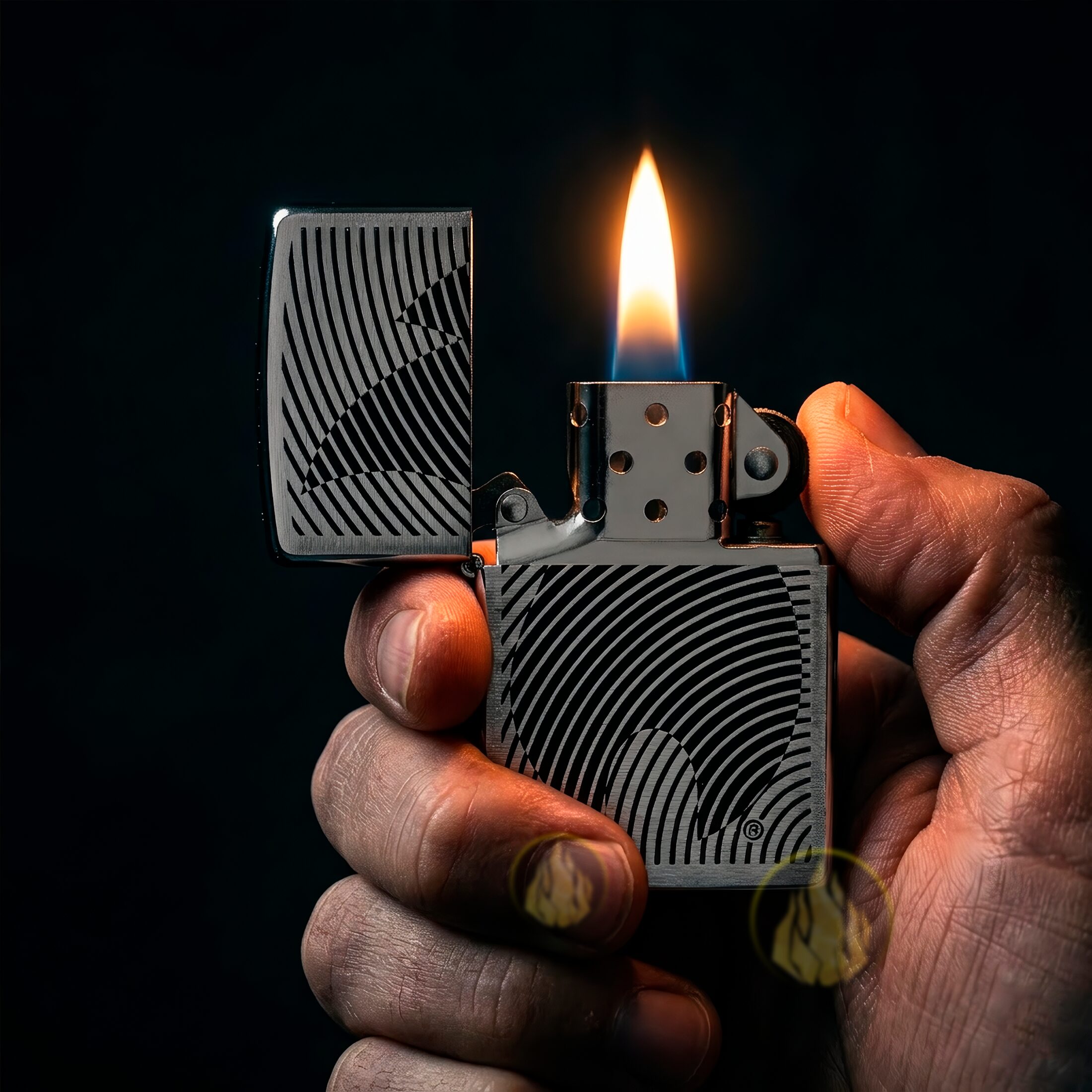 Encendedor Zippo Ilusión Flama edición especial modelo MZ29429 acabado decorativo original con diseño de flama marca Zippo Encendedor Zippo Ilusión Flama original a prueba de viento con diseño artístico y acabado premium fabricado en USA