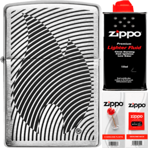 Encendedor Zippo Ilusión Flama edición especial modelo MZ29429 acabado decorativo original con diseño de flama marca Zippo Encendedor Zippo Ilusión Flama original a prueba de viento con diseño artístico y acabado premium fabricado en USA