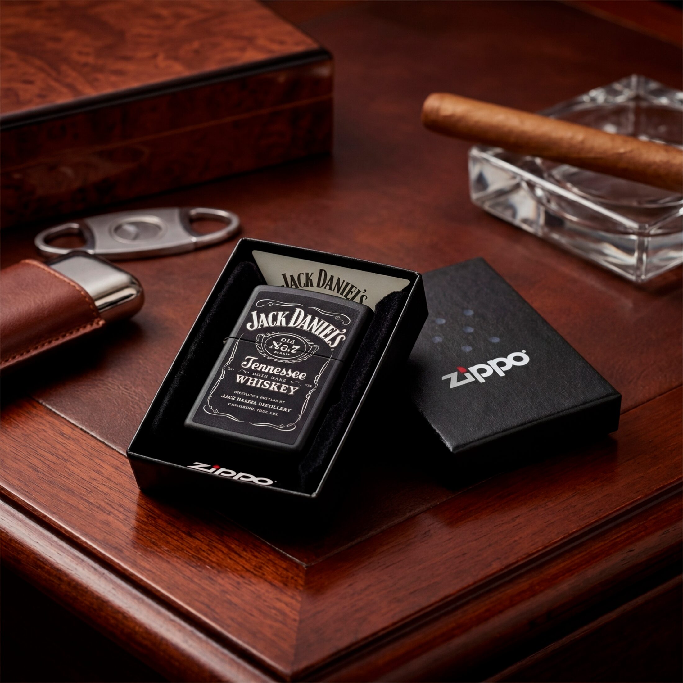 Encendedor Zippo Jack Daniels original con diseño en relieve y acabado metálico modelo MZ49281