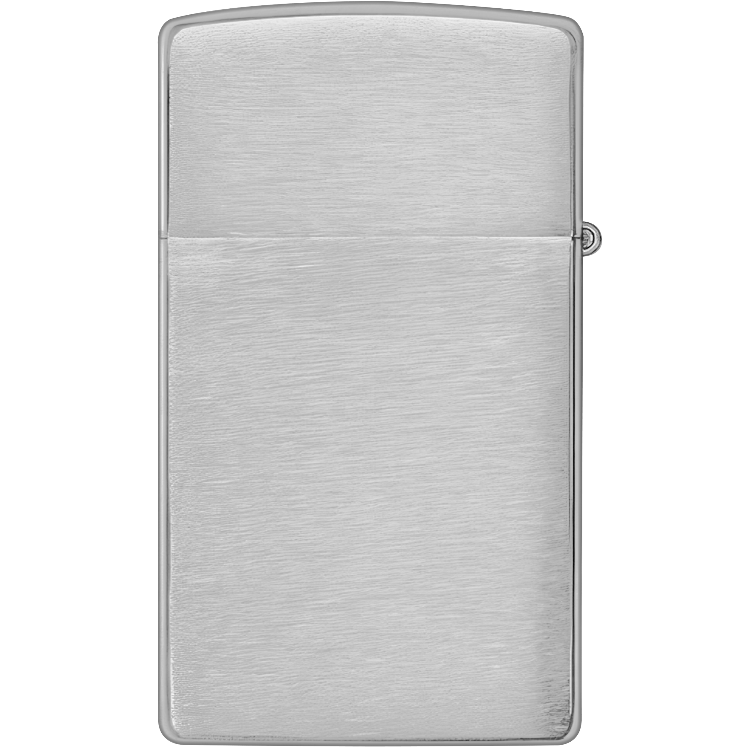 Encendedor Zippo Slim Cromado Brushed original modelo MZ1600 acabado brushed chrome fabricado en USA con diseño delgado a prueba de viento marca Zippo