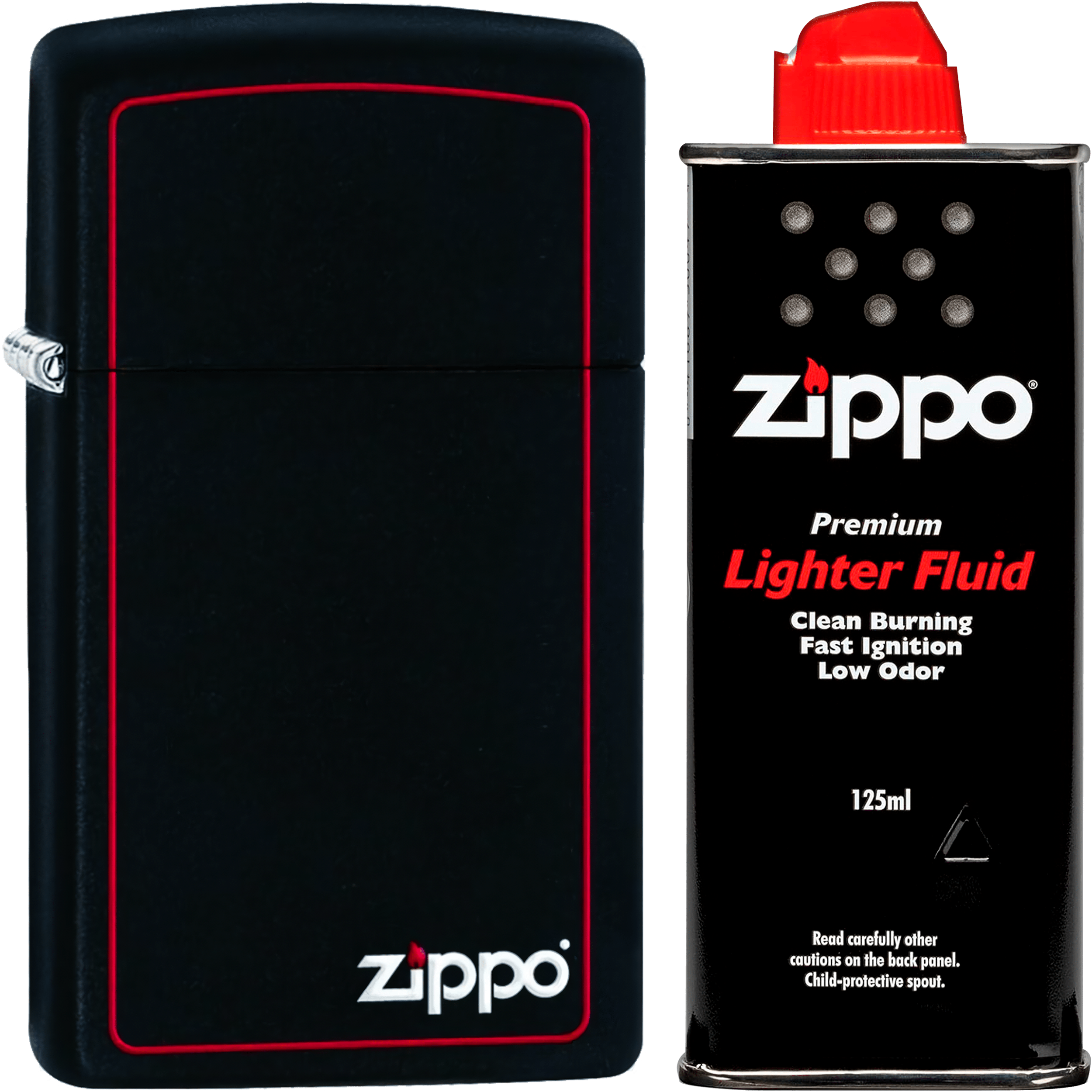 Encendedor Zippo Slim Negro Mate original con borde rojo modelo MZ1618-ZB acabado black matte resistente al viento fabricado en USA marca Zippo