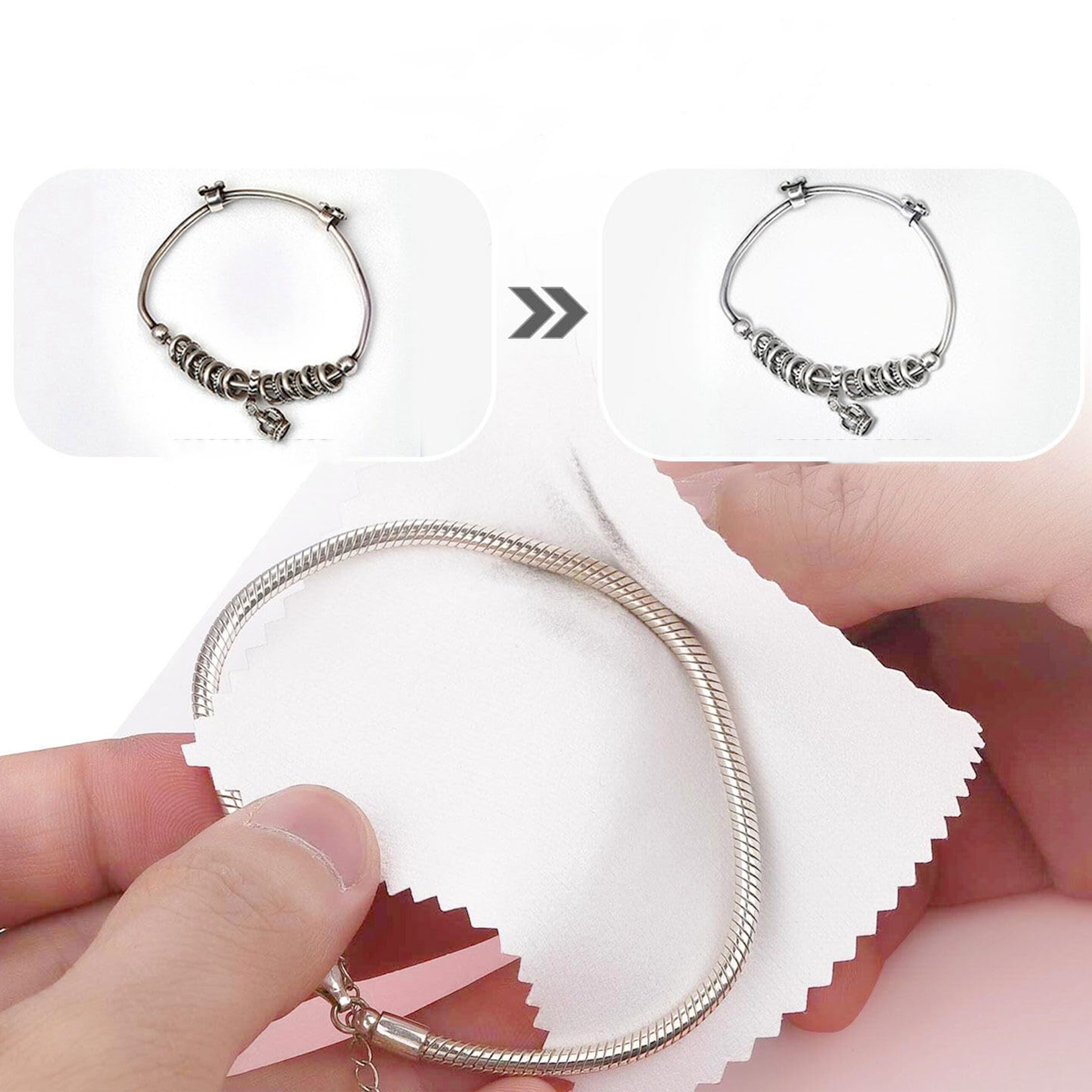 Líquido Limpiador Plata Limpiasteg 130 de 240 ml con paño para limpieza de joyería de plata Líquido Limpiador Plata Limpiasteg 130 solución limpiadora para cadenas, anillos y pulseras 2644