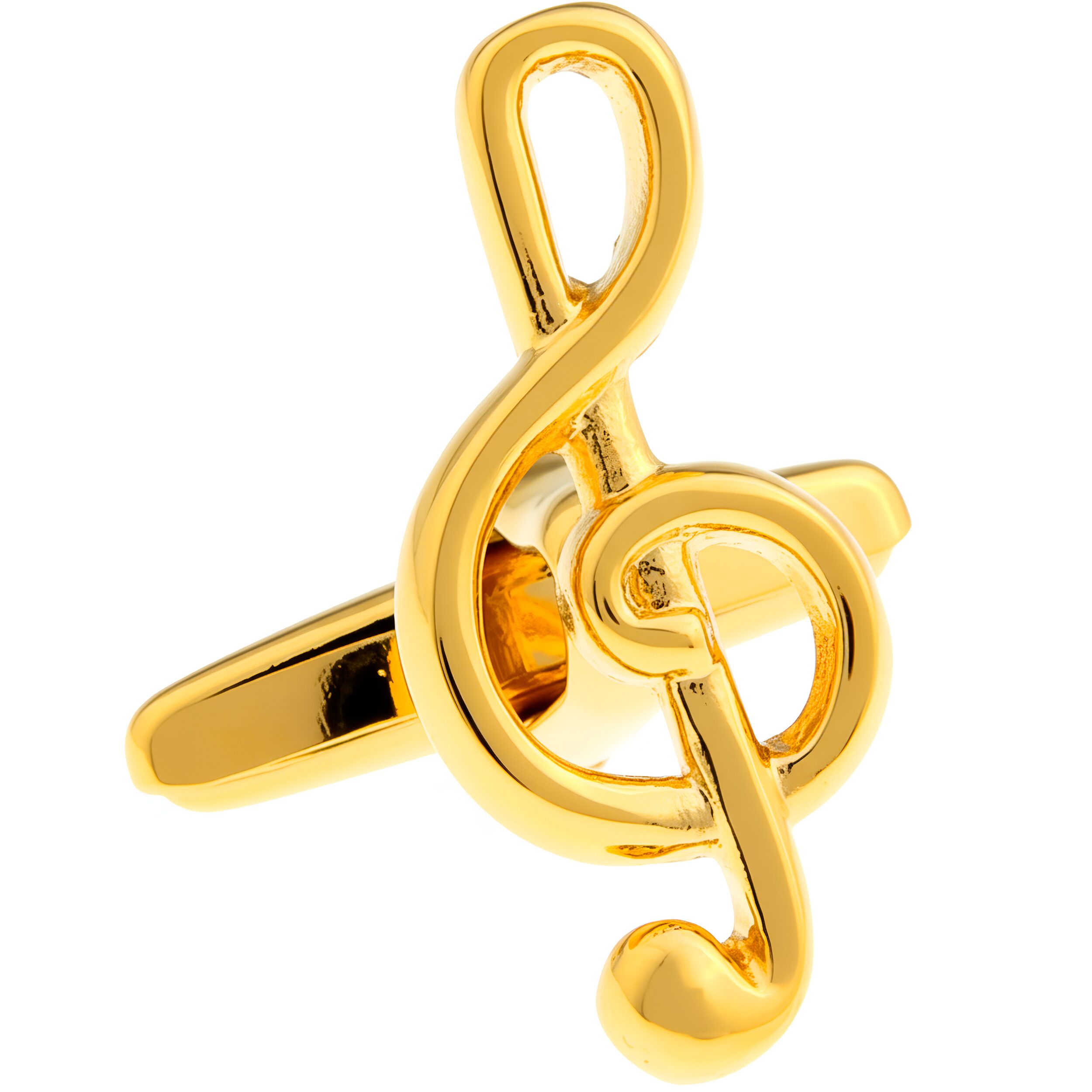 Mancuernillas Gemelos Nota Musical marca Caracter Fuego de acero inoxidable con diseño elegante para camisa formal. Par de Mancuernillas Gemelos Nota Musical Caracter Fuego con acabado de lujo y diseño de nota musical para eventos formales. GMAN