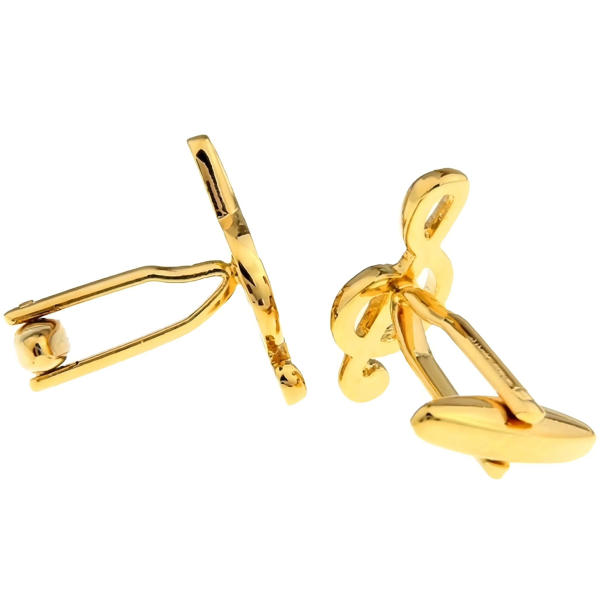 Mancuernillas Gemelos Nota Musical marca Caracter Fuego de acero inoxidable con diseño elegante para camisa formal. Par de Mancuernillas Gemelos Nota Musical Caracter Fuego con acabado de lujo y diseño de nota musical para eventos formales. GMAN